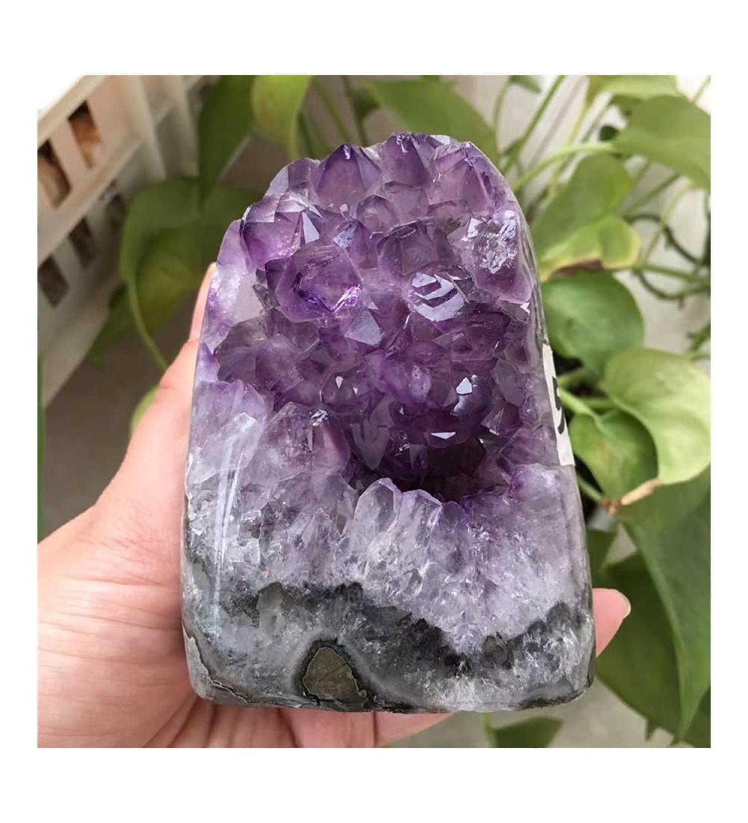 Natural Crystal Rough Natural Amethyst Geode Quartz Cluster Crystal Specimen (Size : 500-600g) - Buy Online on GoSupps.com