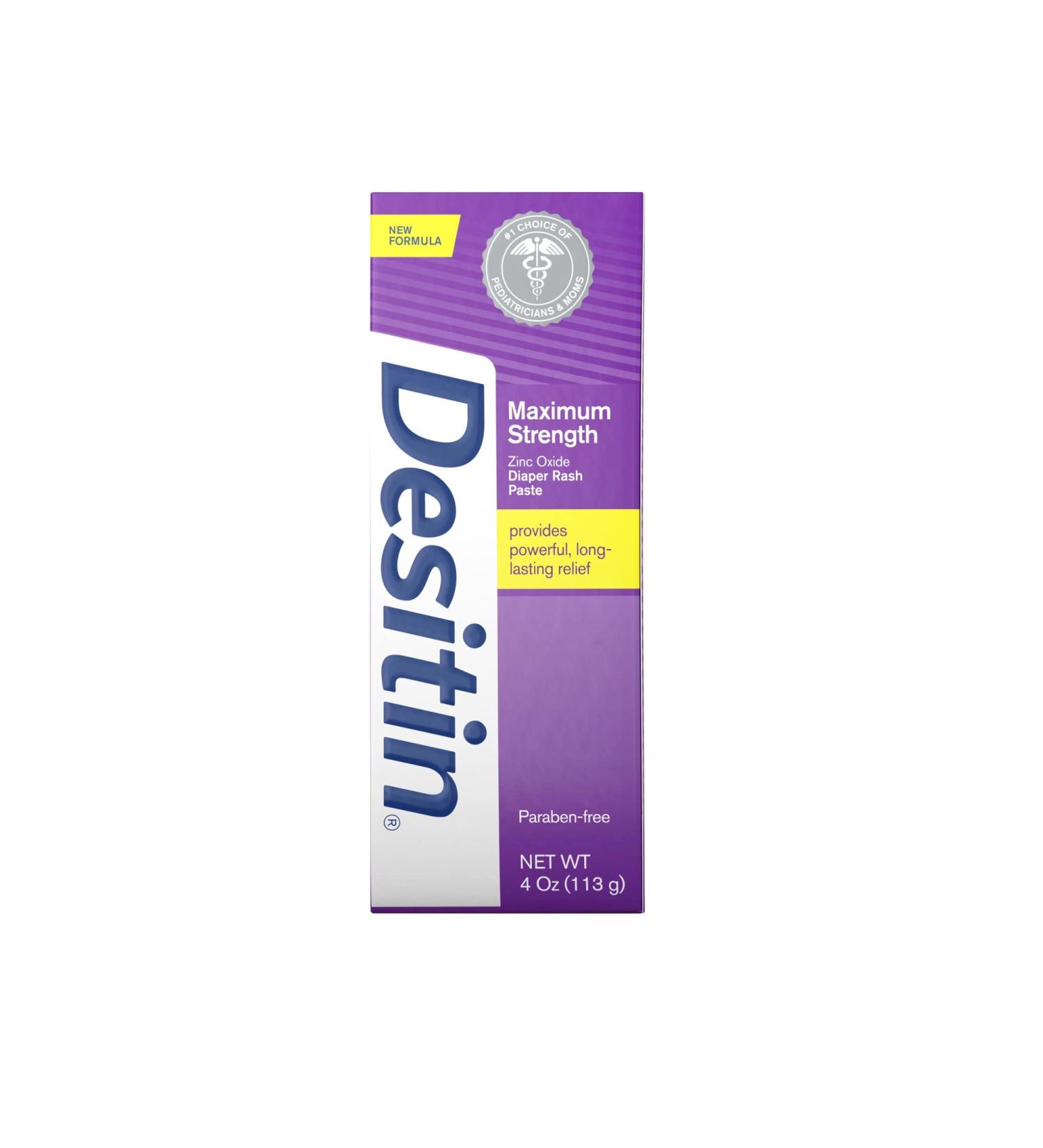 Desitin Maximum Strength Diaper Rash Paste 4oz (Pack of 4) - Buy Online on GoSupps.com