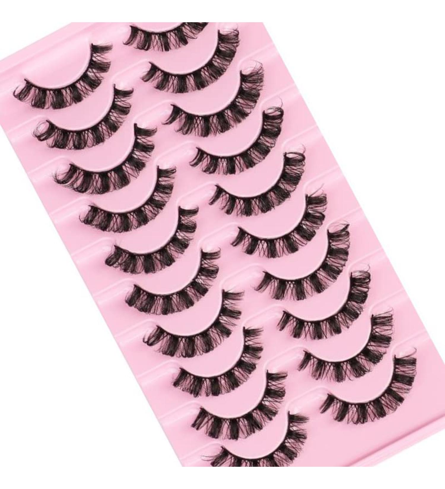 Shoprox Russian Strip Lashes - Fluffy False Eyelashes for Parties, Weddings & Gifts - Natural Look for All Eye Shapes | Non-Magnetic Fake Eyelashes - Buy Online on GoSupps.com