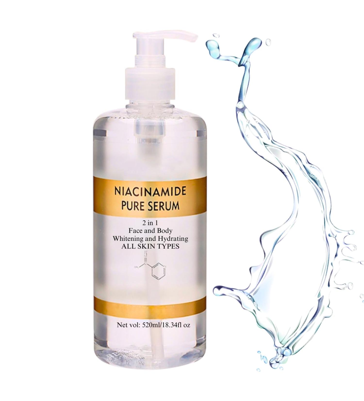 520ml Niacinamide Pure Serum Large-capacity 2 In 1 Face & Body Niacinamide Serum Pore Reducer Face Serum Shrinking Enlarged Pores Serums Skincare Face Serum For Women Balancing Sebum Production - Buy Online on GoSupps.com