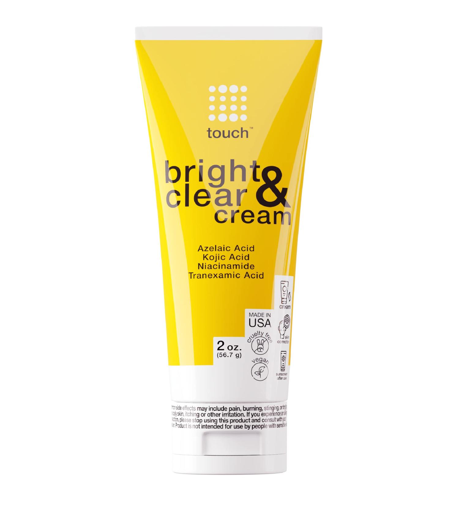 TOUCH Skin Lightening Cream for Dark Spots - Azelaic Acid Hyperpigmentation with Kojic Acid, Tranexamic Acid, Niacinamide - Age Spot, Sun Spot, Melasma Remover - Buy Online on GoSupps.com