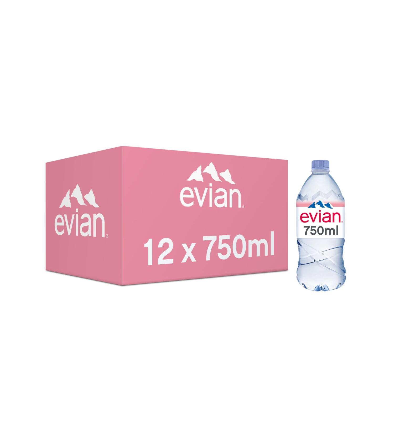 Evian Mineral water Still 12 x 750 ml - Buy Online on GoSupps.com