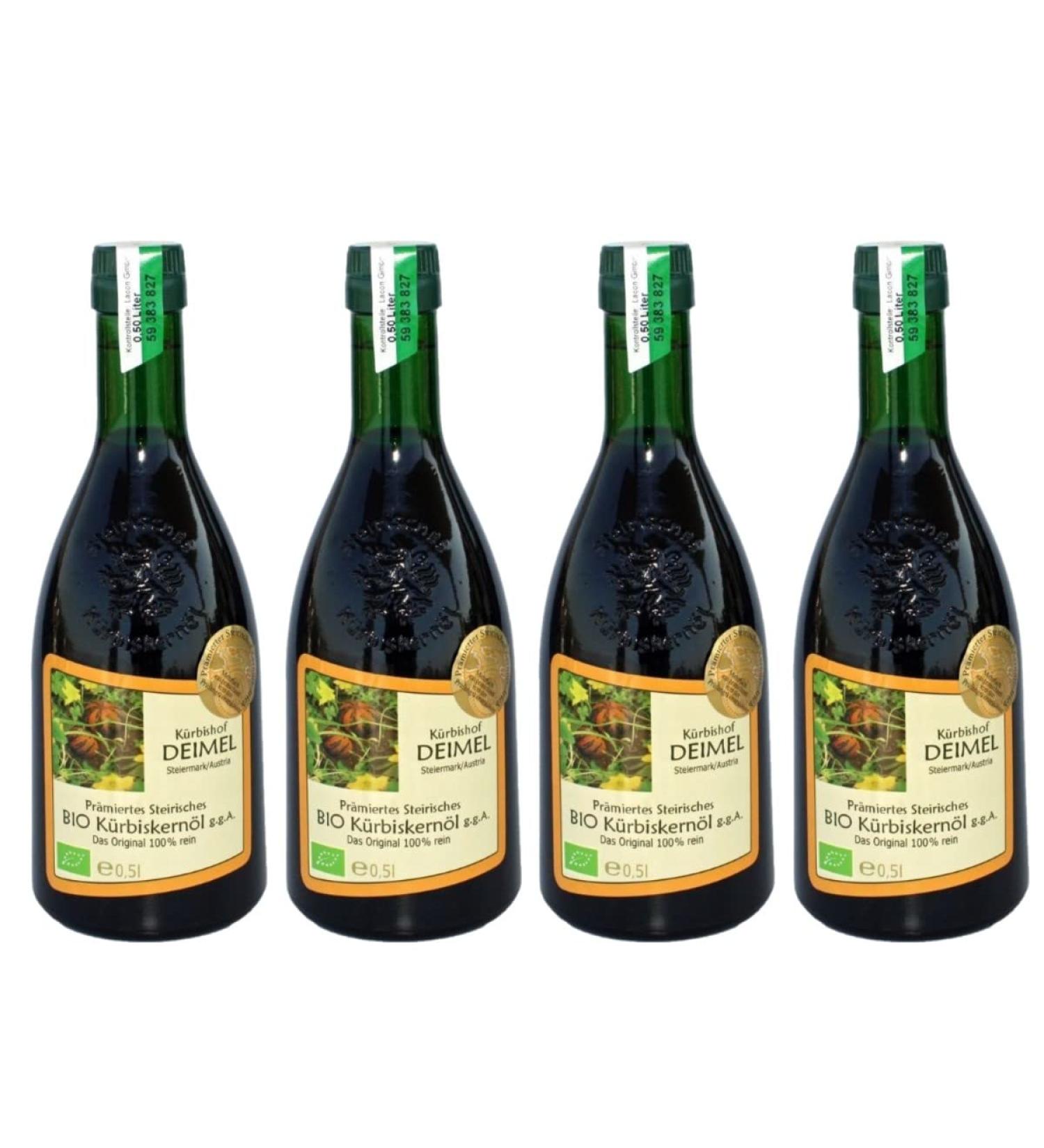 Buy 4 x 500ml Styrian Organic Pumpkin Seed Oil - Authentic G.G.A. Savings Offer - International Shipping - Buy Online on GoSupps.com