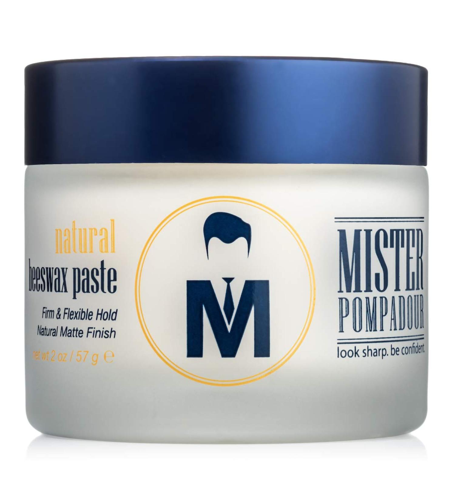 Mister Pompadour Natural Beeswax Matte Hair Paste | High Hold, No Shine | Water Based | 2oz - Buy Online on GoSupps.com