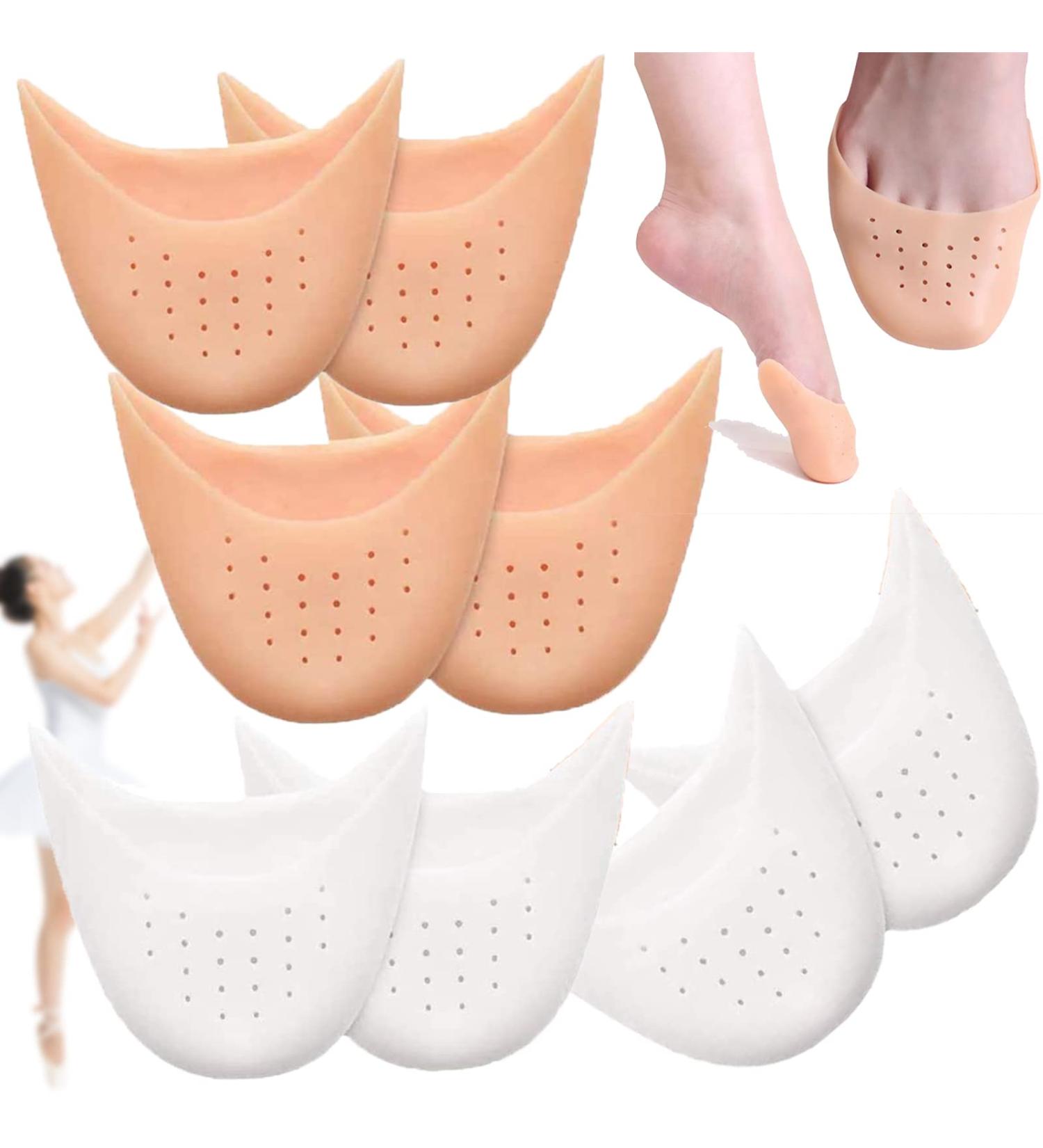 4 Pairs Silicone Toe Cap Ballet Shoes - Comfortable Toe Protectors for Dance & Performance - Buy Online on GoSupps.com