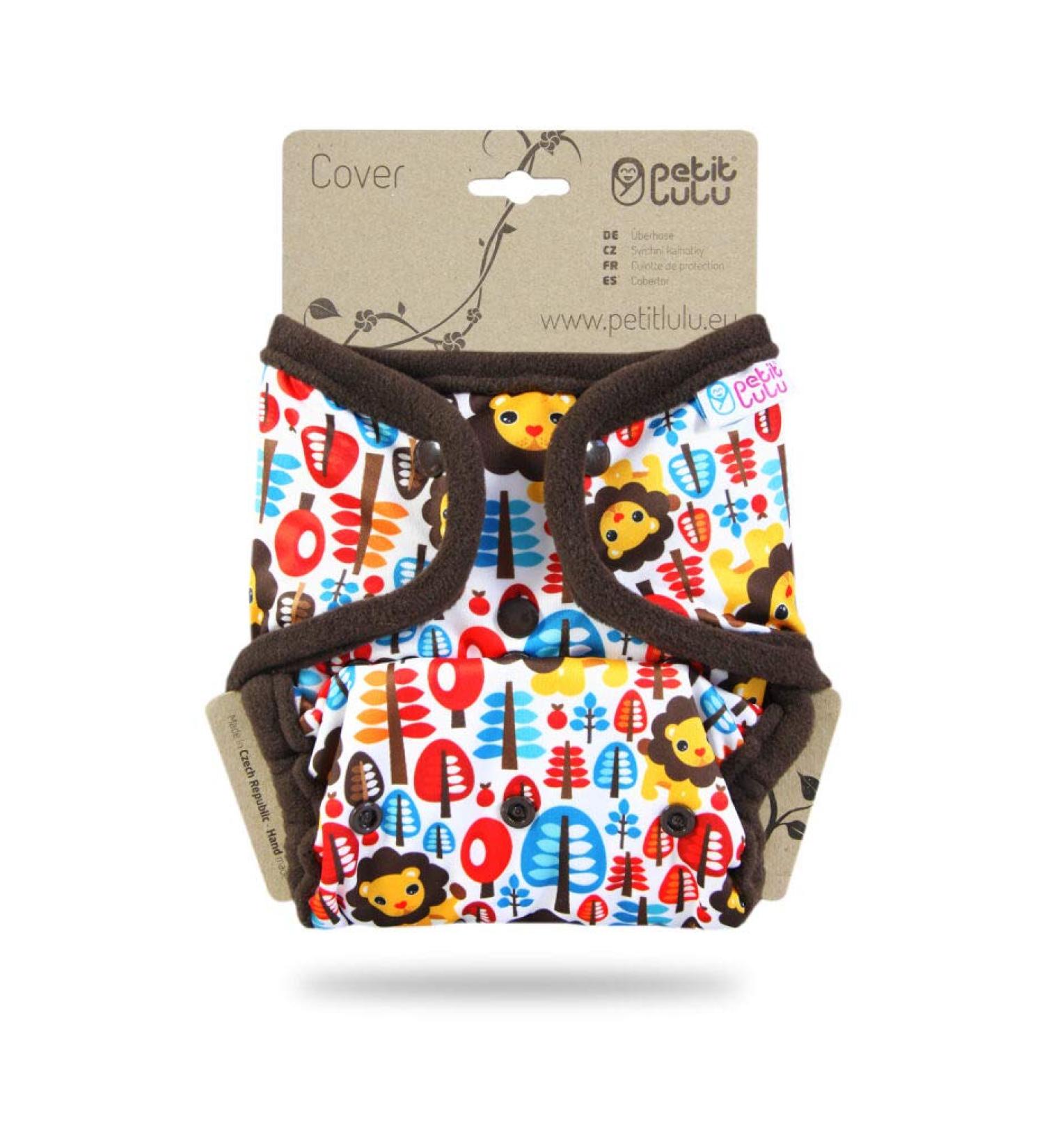 Petit Lulu Size 2 Powy Overpants (5-16 kg) | Washable & Waterproof Baby Diaper Pants | Pint Buttons | Eco-Friendly Fleet Diapers | Made in EU (Jungle King) - Buy Online on GoSupps.com