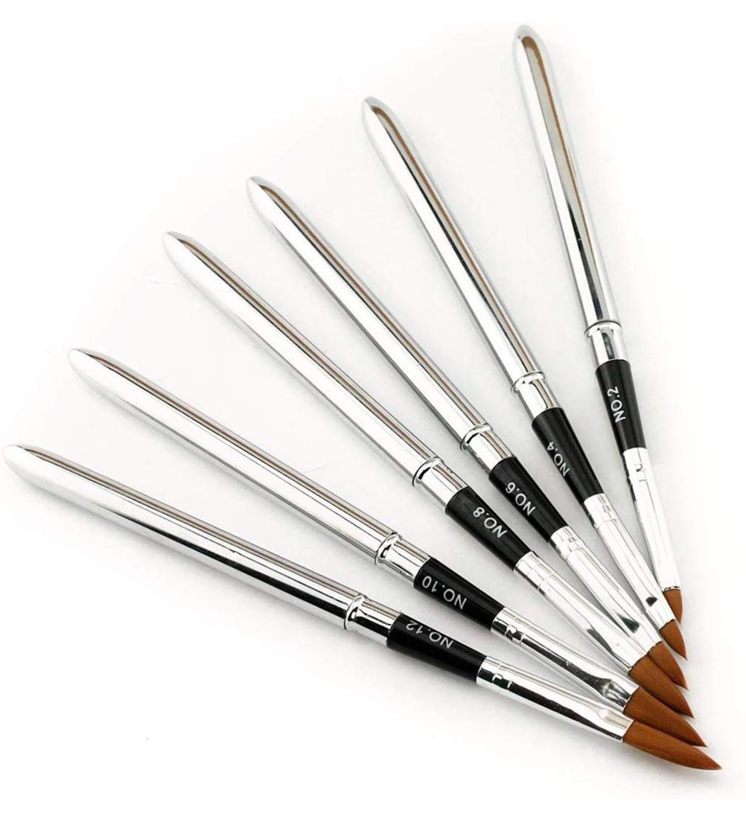 Gracelaza 6pcs Nail Art Brush Set - Professional Paint Brush Pen Set for UV Gel & Acrylic Nail Design - Buy Online on GoSupps.com