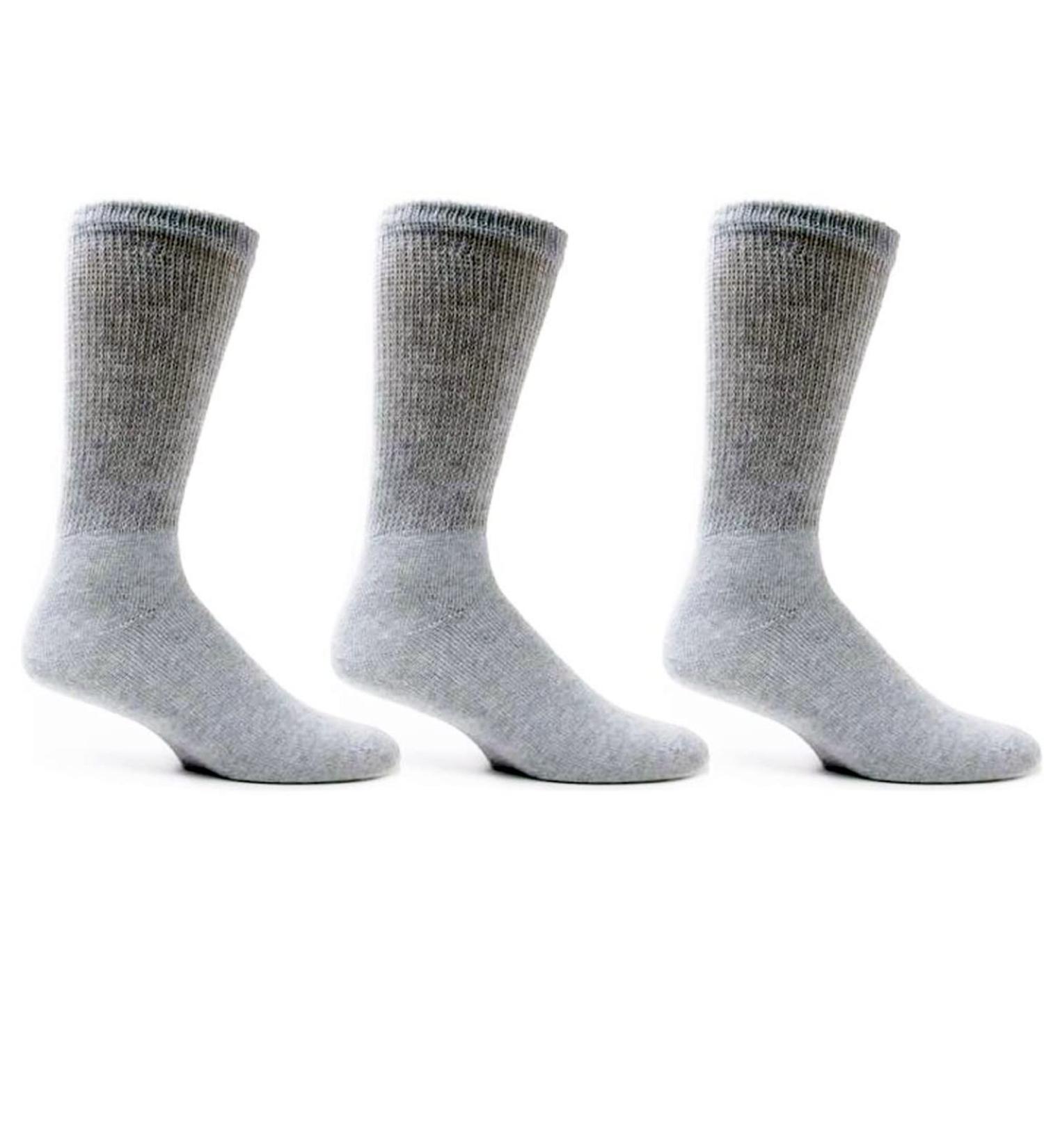 ATB 3 Pairs Diabetic Crew Circulation Socks Mens Sz 10-13 - Health Support & Loose Fit - Buy Online on GoSupps.com
