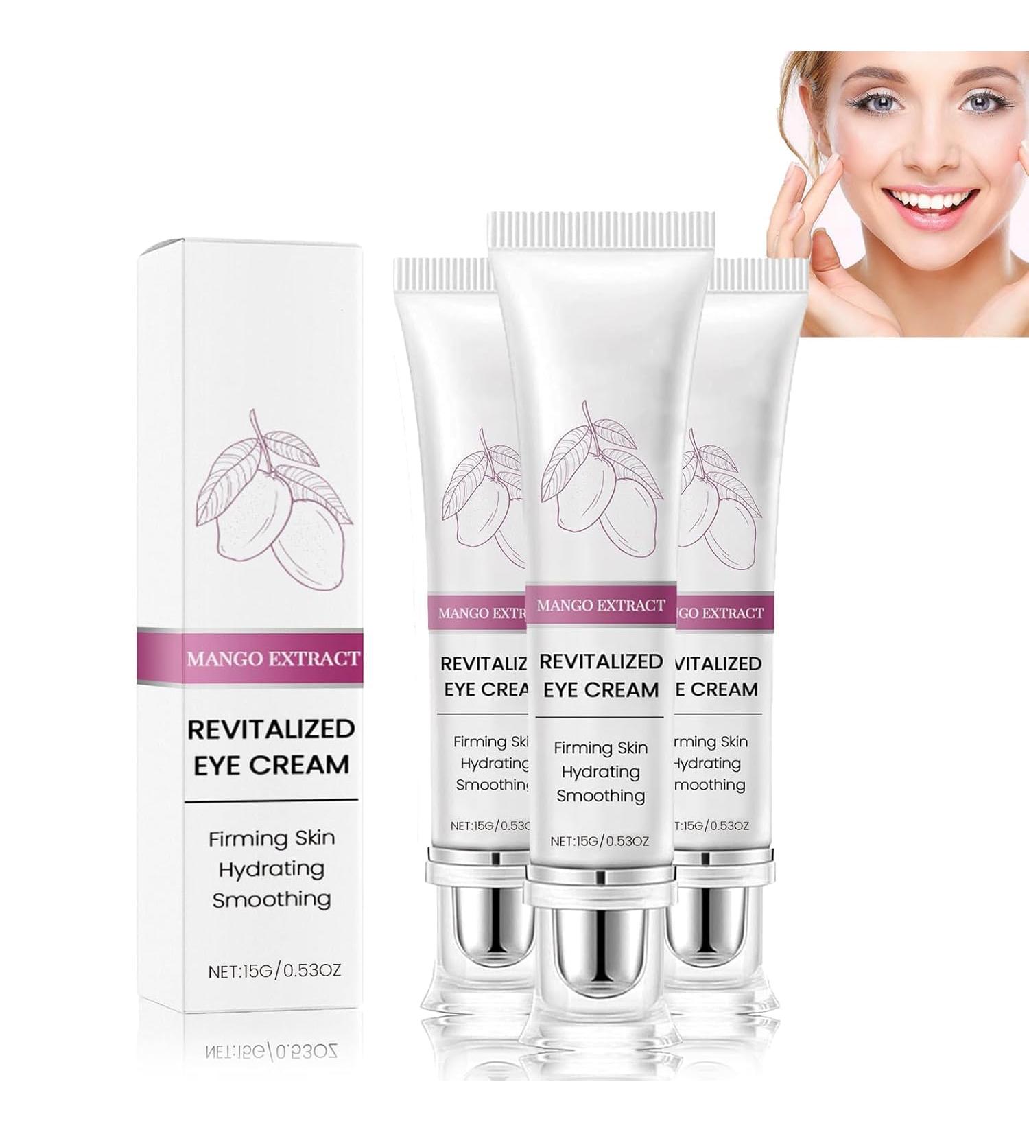 Eyelift Serum Mango Revitalize Eye Cream Hyaluronic Acid Repair Cream Mango Activating and Firming Eye Cream for Dark Circles Puffiness Wrinkles (3 PCS) - Buy Online on GoSupps.com