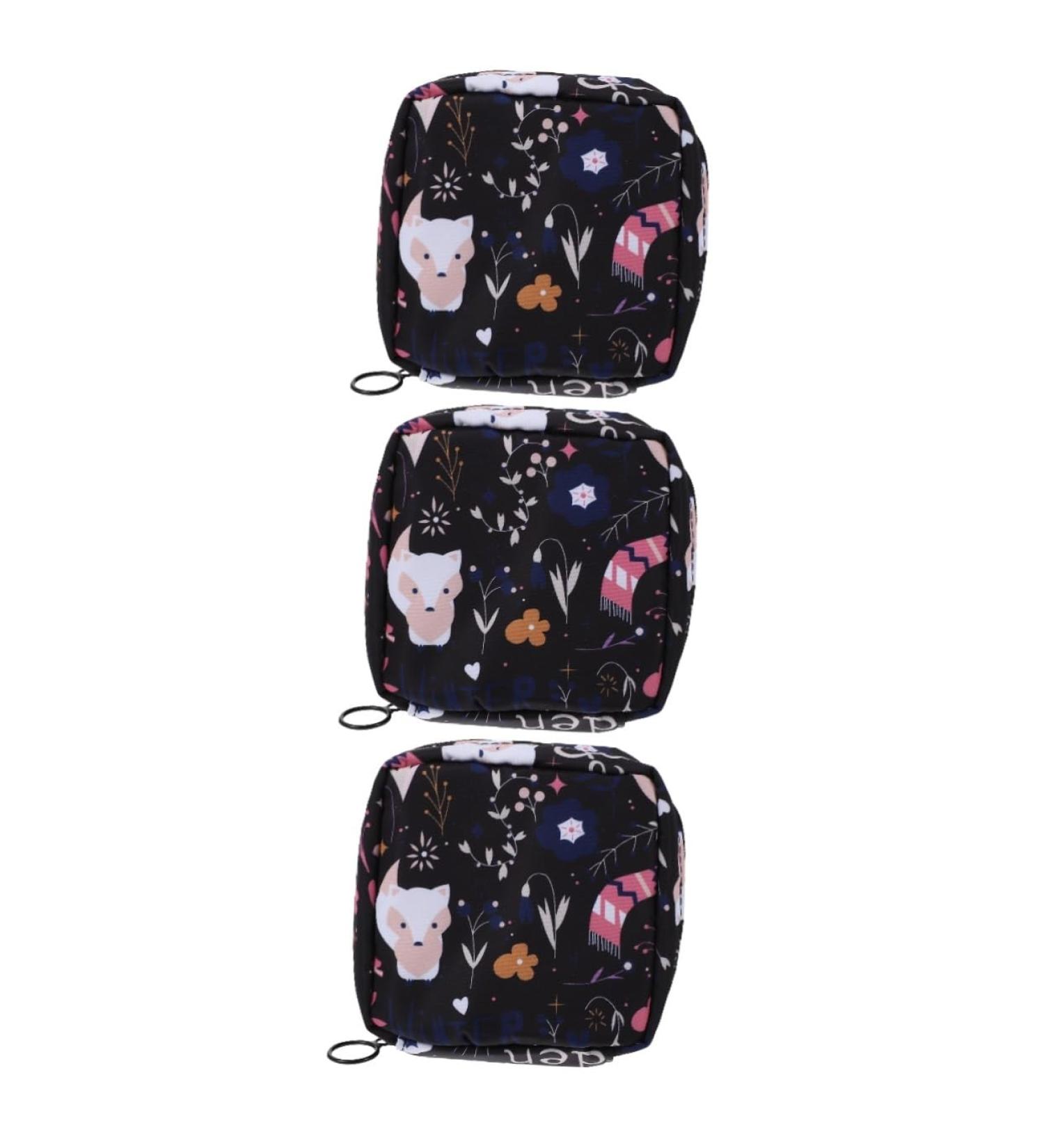 Buy Gleavi 3-Pack Aunts Towel-Keeping Bags | Stylish Wallets for Girls - Ideal for Period Pads ID Money and Diapers - Perfect Zip Pocket Nylon Bags - Buy Online on GoSupps.com