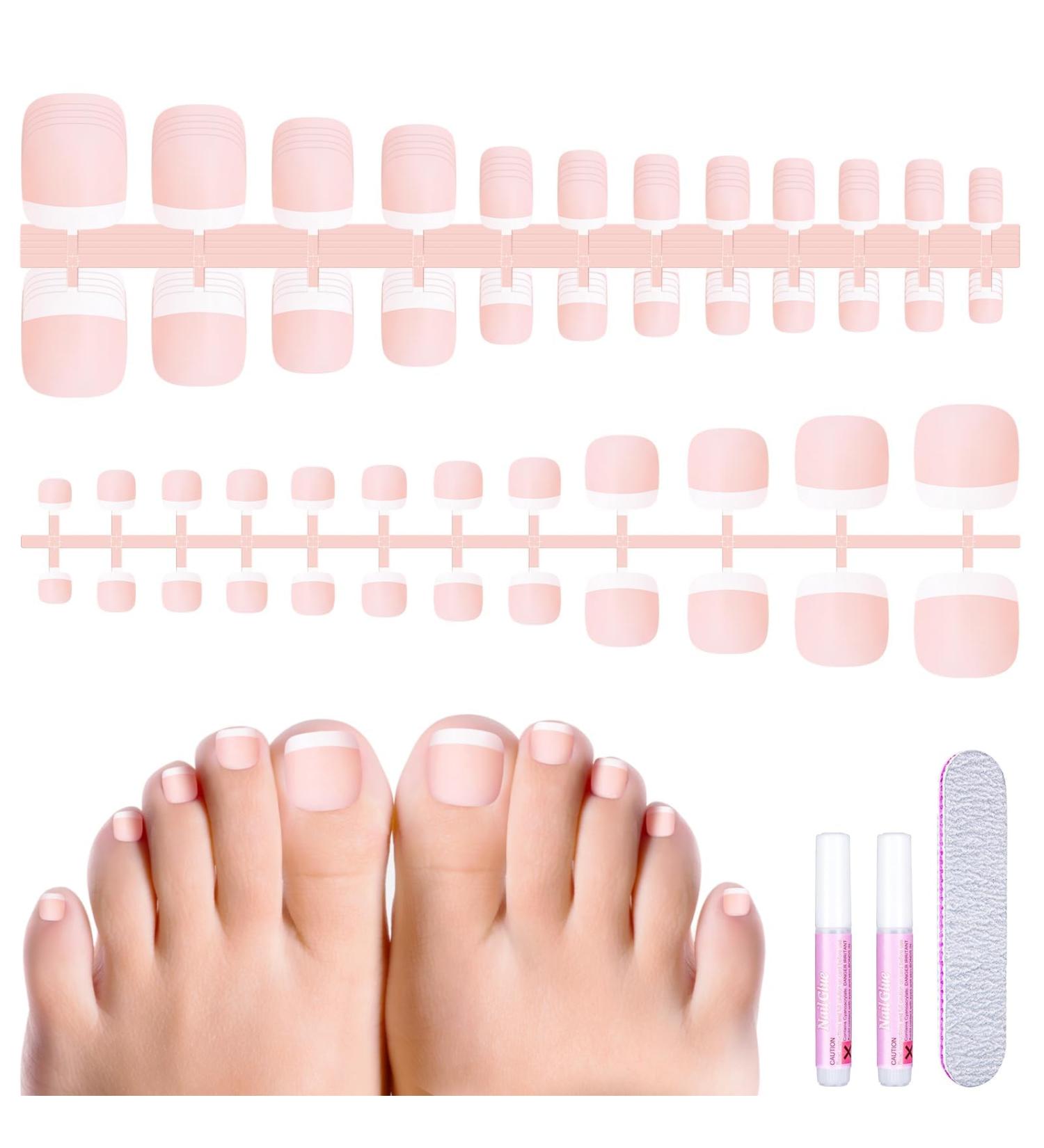 Melliex 120-Piece Wrong Tooth Kit French Natural Matt Toenails Full Cover Tips for Women | 12 Sizes Available - Buy Online on GoSupps.com