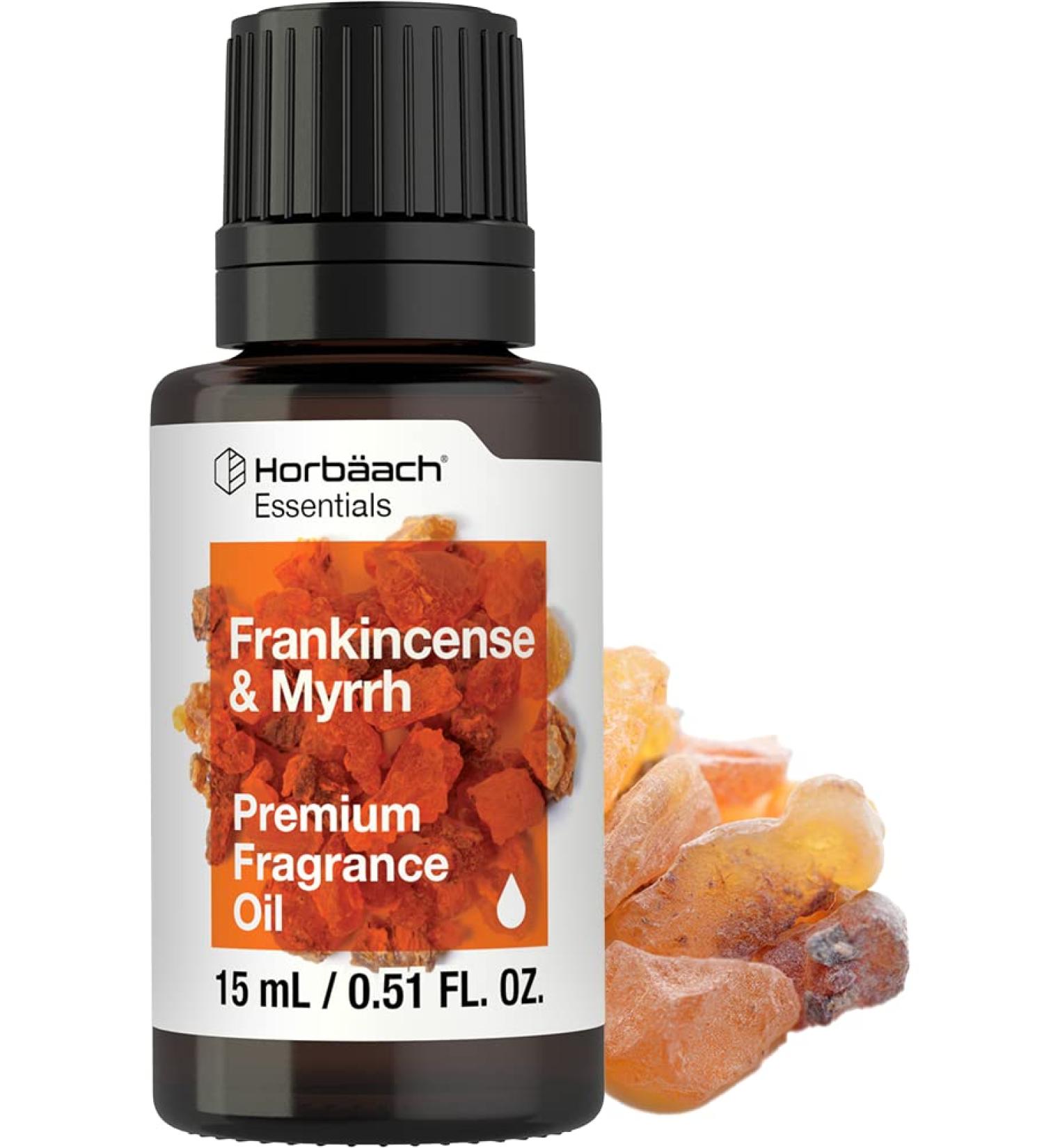 Frankincense & Myrrh Fragrance Oil 0.51 fl oz - Premium Grade for Diffusers, Candles, Soap Making, DIY Projects | Horbaach - Buy Online on GoSupps.com