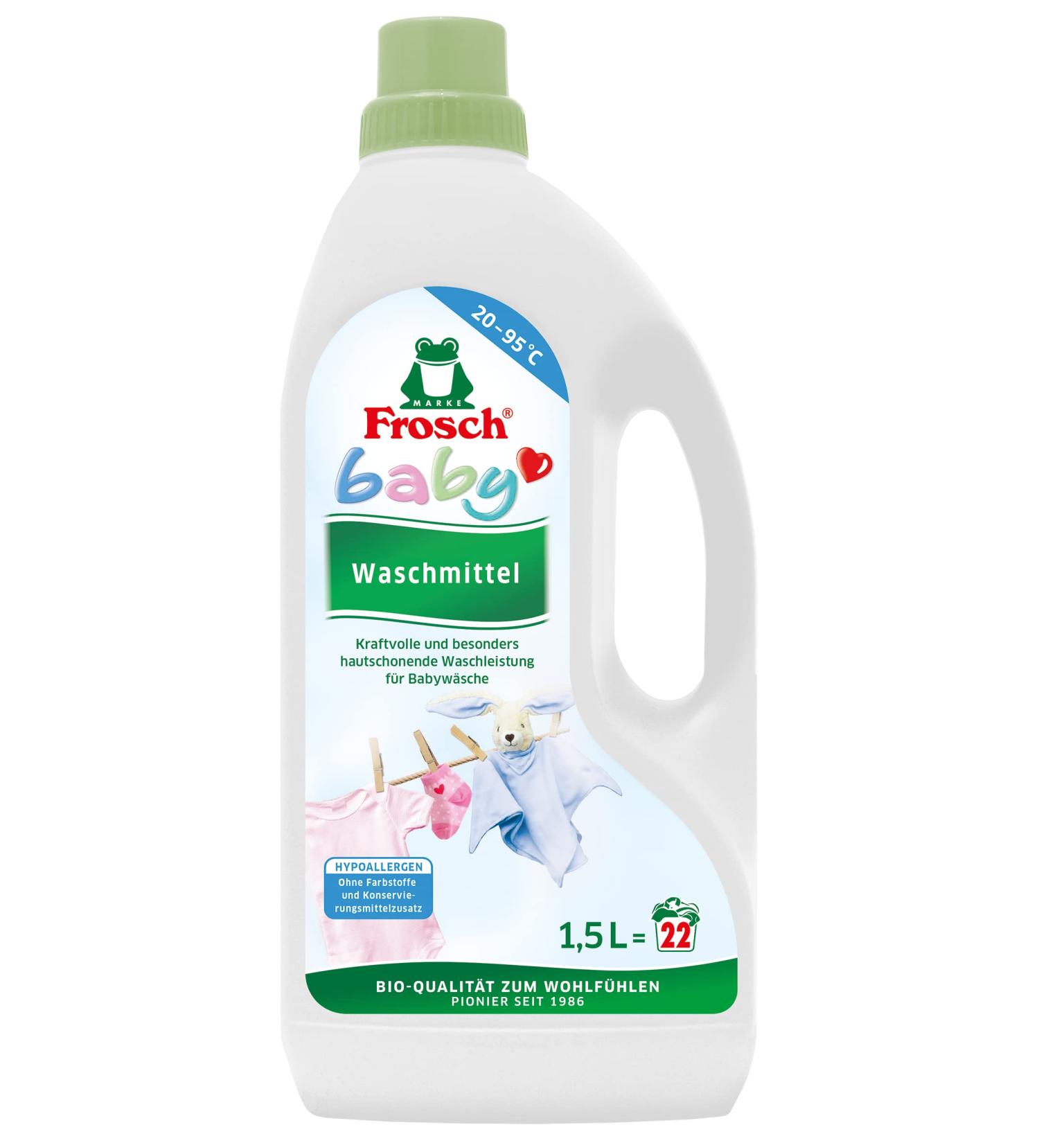 Frosch Baby Detergent Liquid Detergent for Sensitive Skin and Baby Skin 24 Washes 1.5 L - Buy Online on GoSupps.com