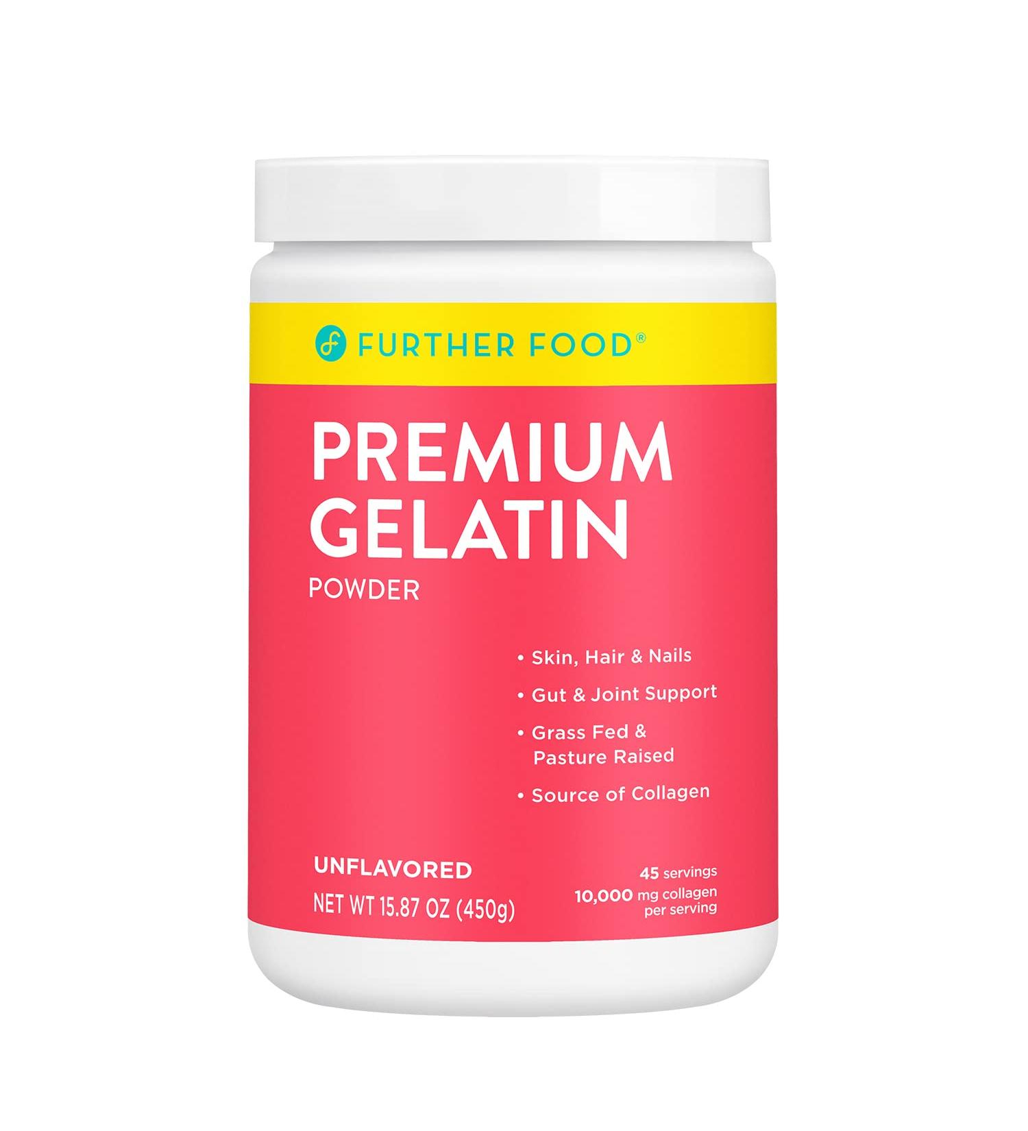 Further Food Premium Unflavored Gelatin Powder 16 oz | 450 g - Ideal for Baking & Cooking - Buy Online on GoSupps.com