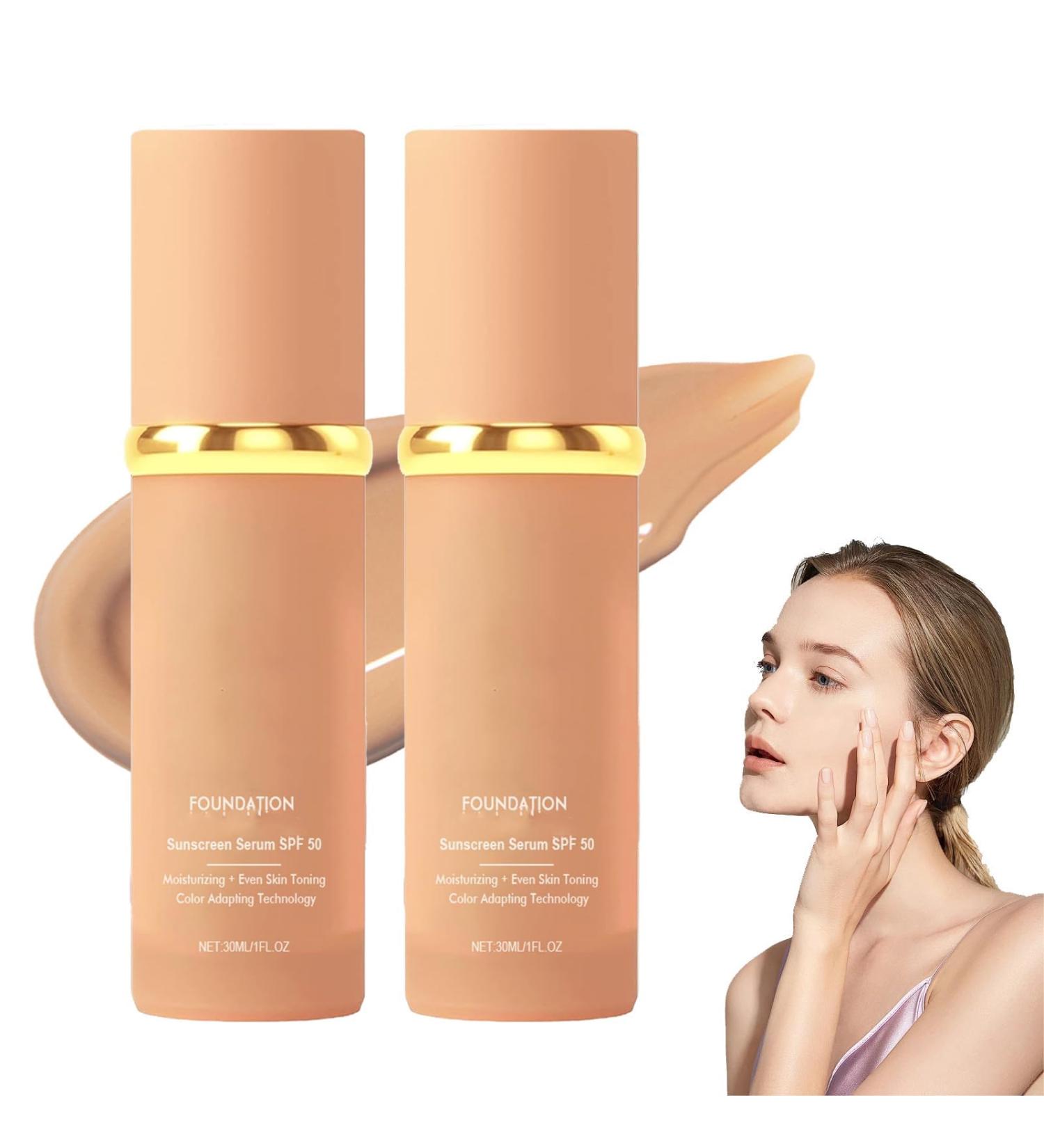 CQZQZC 4 in 1 Liquid Foundation Color Changing Foundation Full Coverage Moisturizing Concealer Foundation Flawless Foundation Waterproof and Long Lasting Anti-Sebum - Buy Online on GoSupps.com