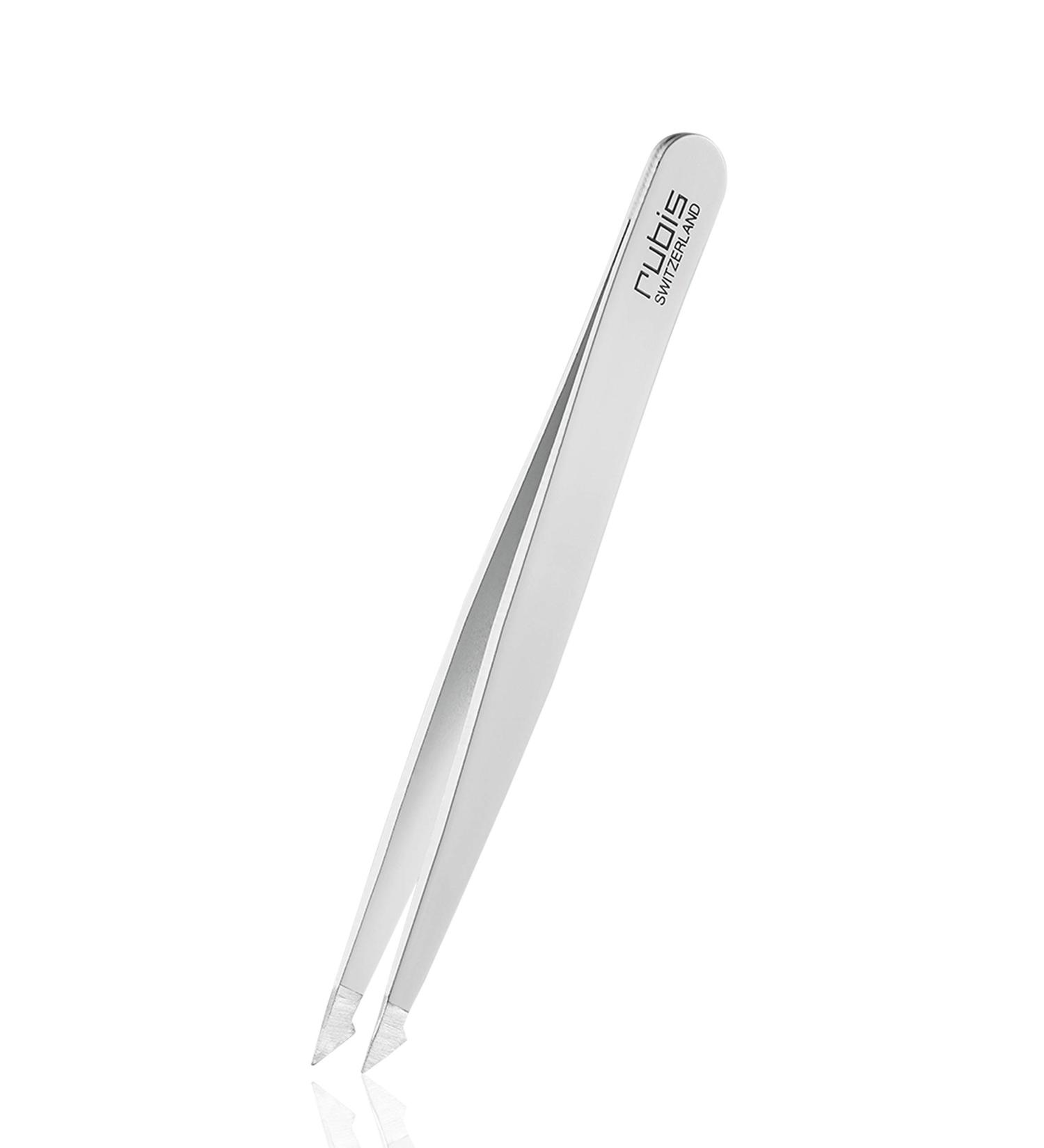 Rubis Evolution 2in1 Tweezers - Pointed & Fine Splinter Tweezers for Ingrown Hair & Eyebrow Plucking - White - Buy Online on GoSupps.com