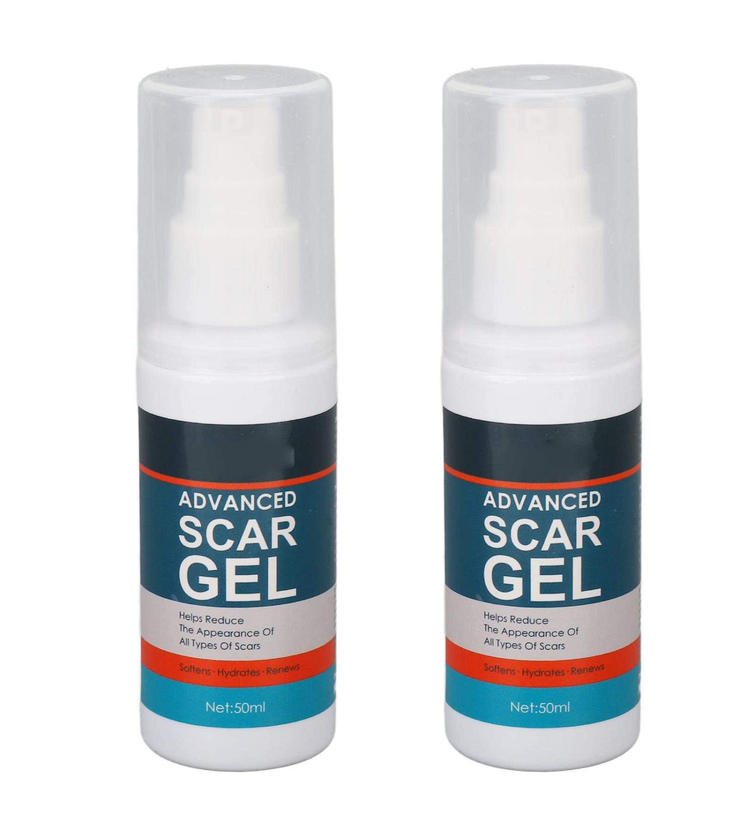 Scar Removal Cream 2pcs - Mild Gel for Old & New Scars, Stretch Marks, Wrinkles - 50ml - Buy Online on GoSupps.com