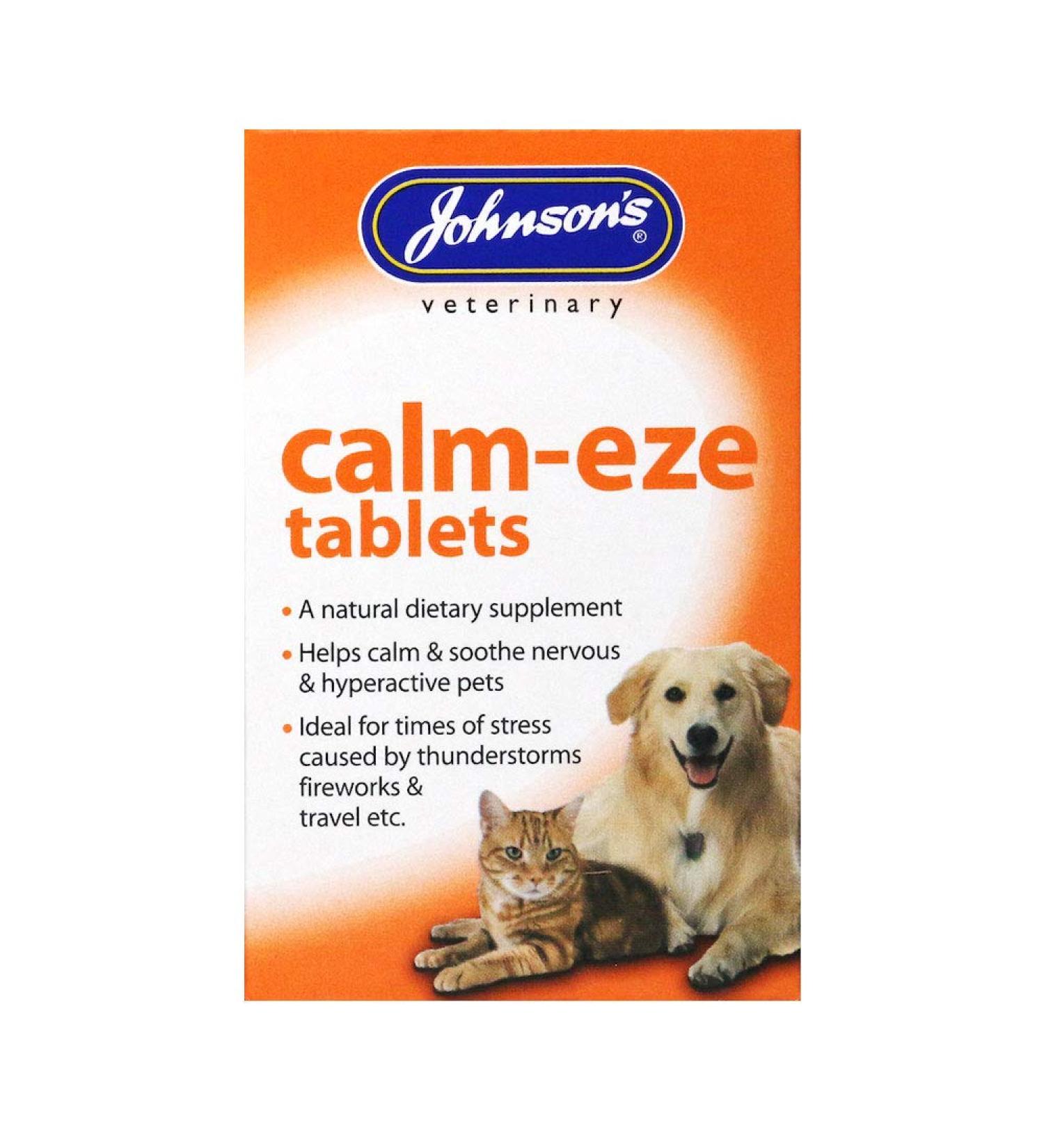 Johnsons Calm-Eze Tablets for Cats & Dogs 30g - 36 Capsules - Buy Online on GoSupps.com