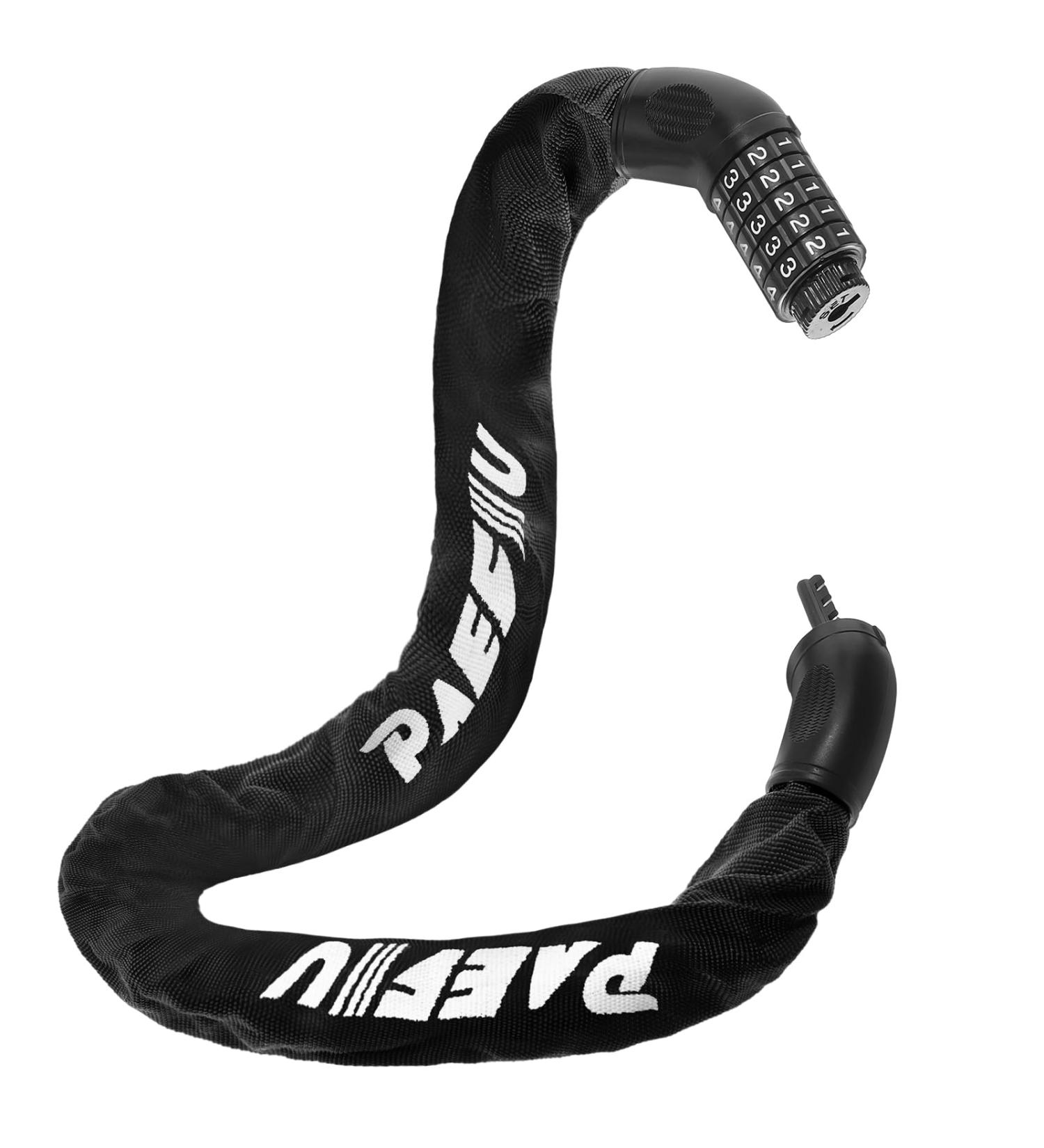 High-Security 5-Digit Number Lock Chain Bicycle Lock - 7x900mm for Bikes eBikes & Motorcycles - Durable & Safe Black Lock - Buy Online on GoSupps.com