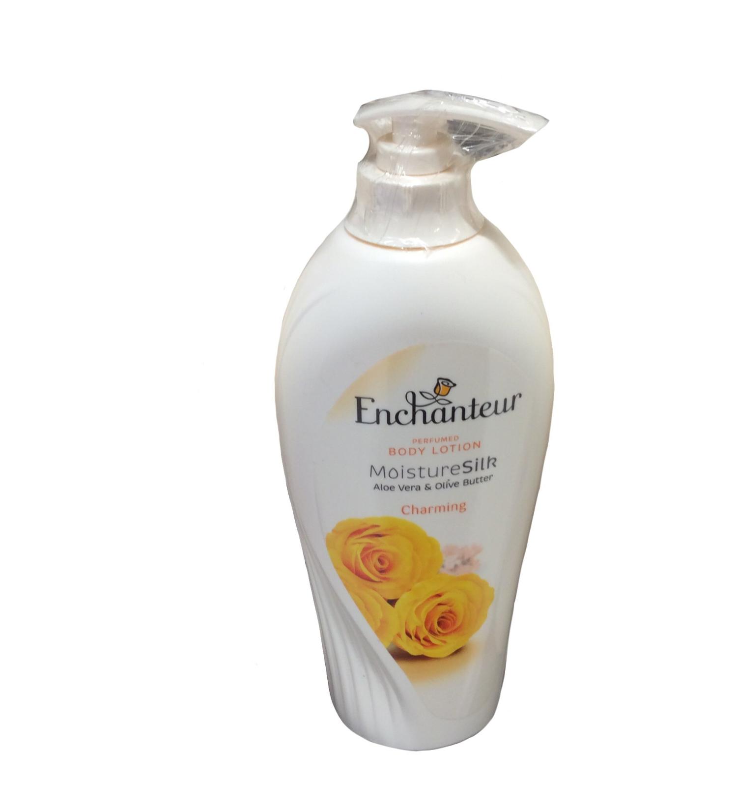 Enchanteur Perfumed Body Lotion Moisturesilk Aloe Vera & Olive Butter Charming 500 Ml