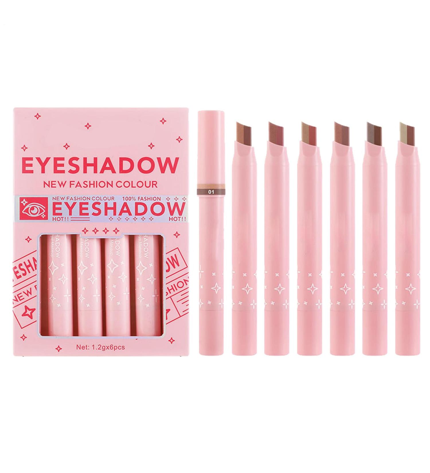 6 Pcs Waterproof Cream Eyeshadow Pencil Set for April Makeup - Buy Online on GoSupps.com