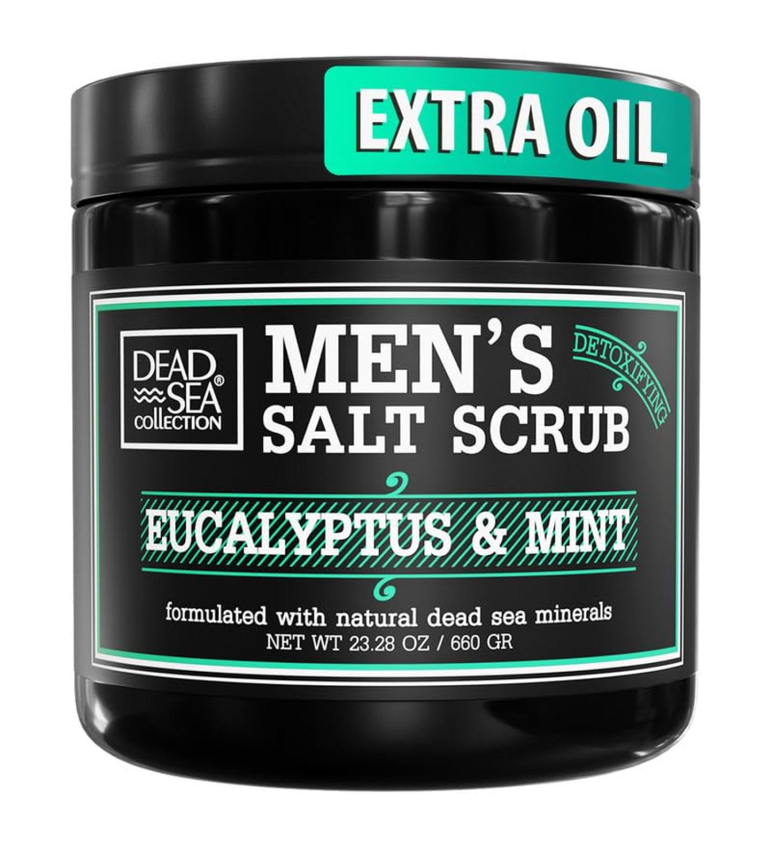 Dead Sea Eucalyptus Mint Salt Body Scrub for Men - 23.28 OZ | Pure Oils & Minerals - Buy Online on GoSupps.com
