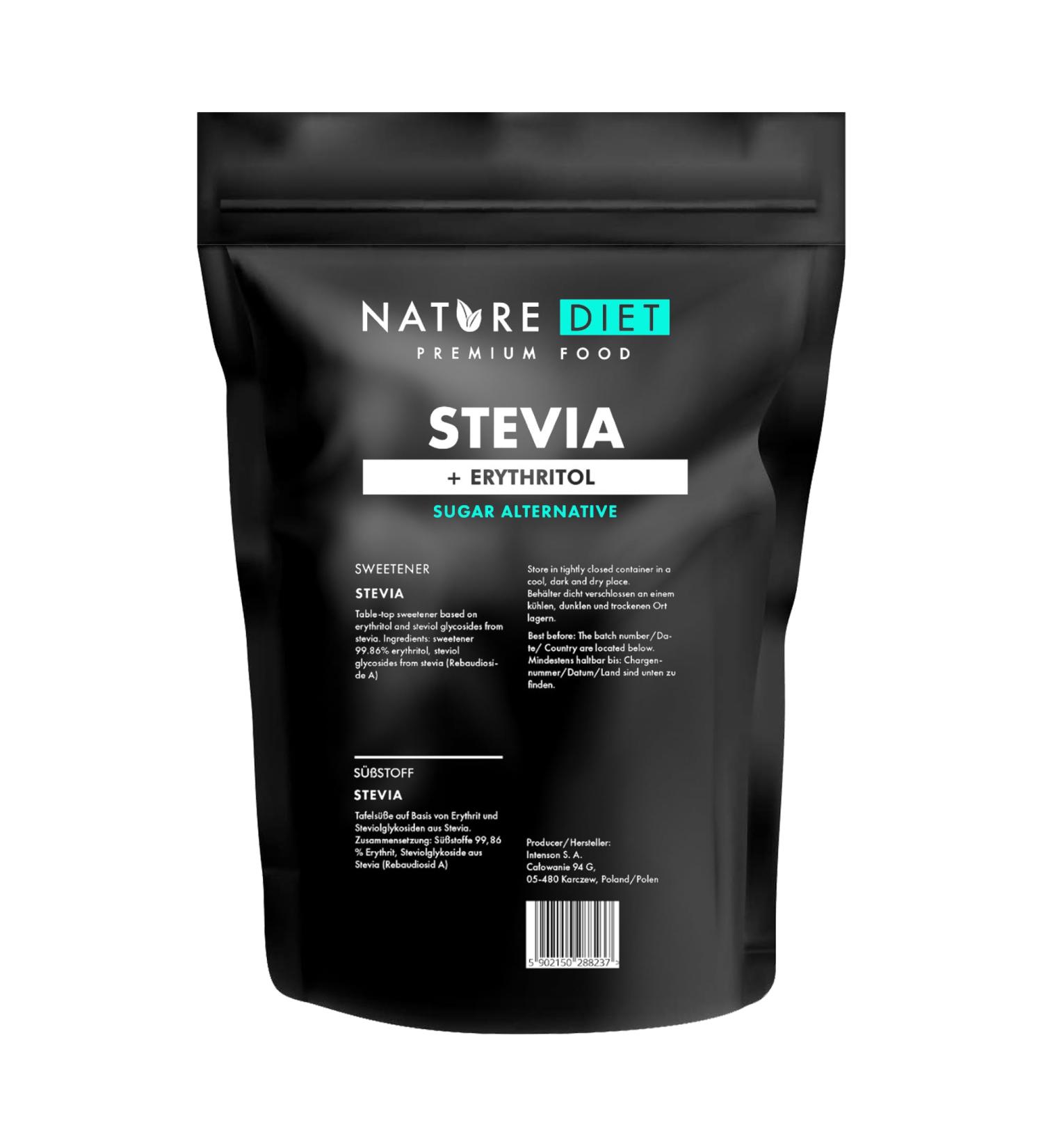 Nature Diet - Stevia Sweetener 1000g | Natural Sweetener | Low Calorie | Sugar Replacement - Buy Online on GoSupps.com