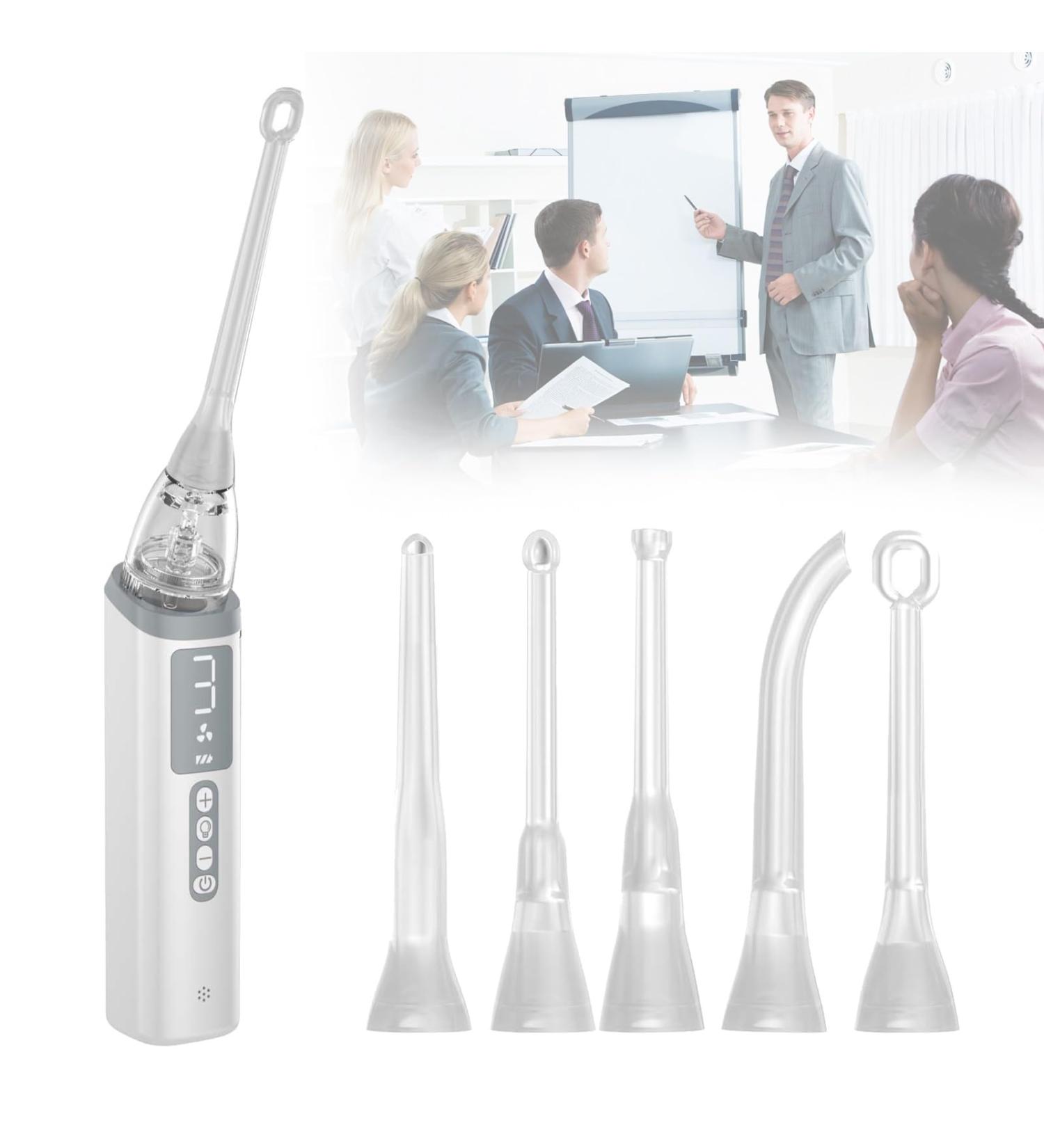 Electronic Tonsil Stone Remover - 3 Modes Instant Removal Kit with 5 Nozzles for Bad Breath Relief - Buy Online on GoSupps.com