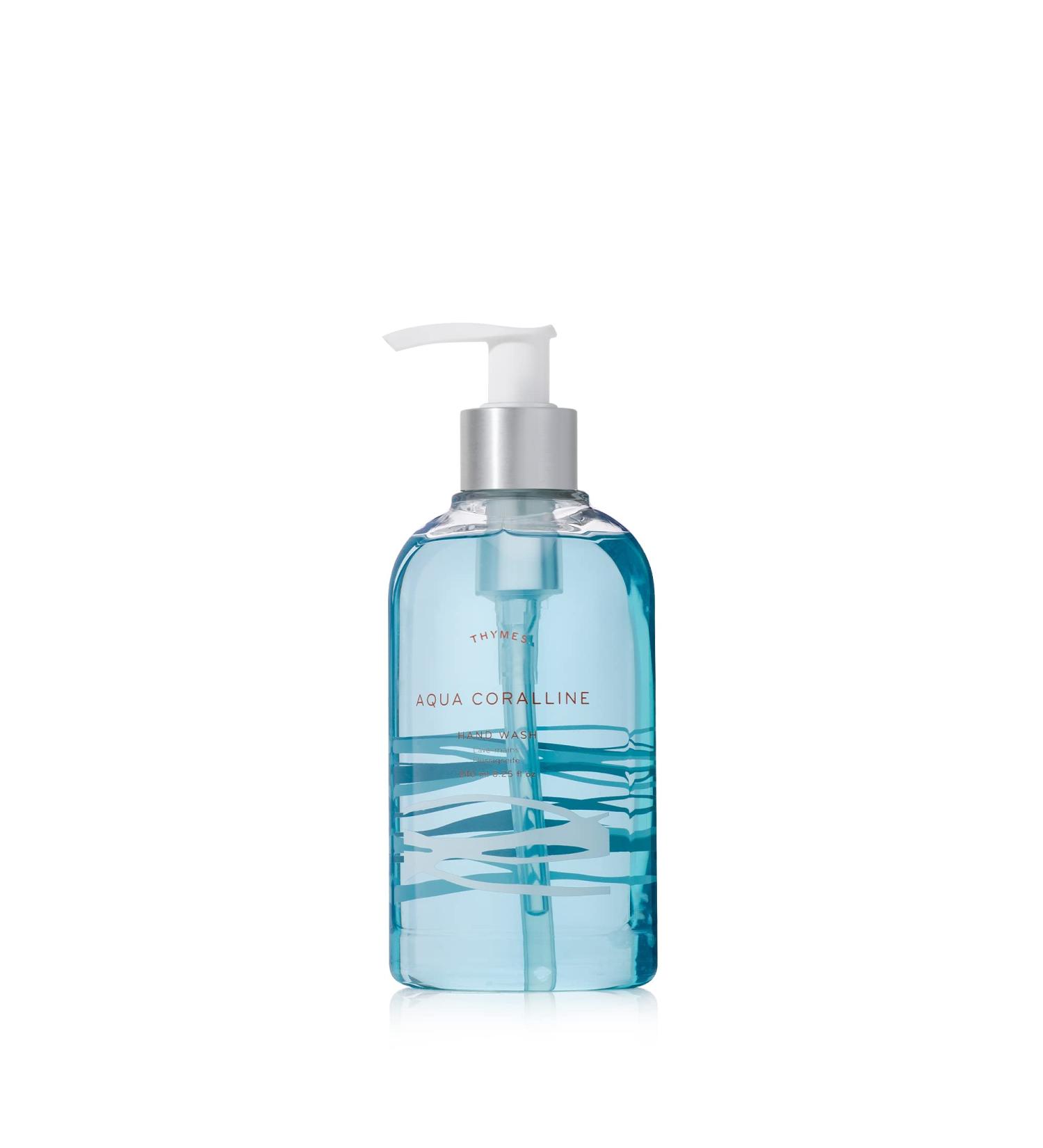 Thymes Hand Wash Silver Pump - Aqua Coralline - 8.25 Fl Oz - Pack of 1 - Buy Online on GoSupps.com