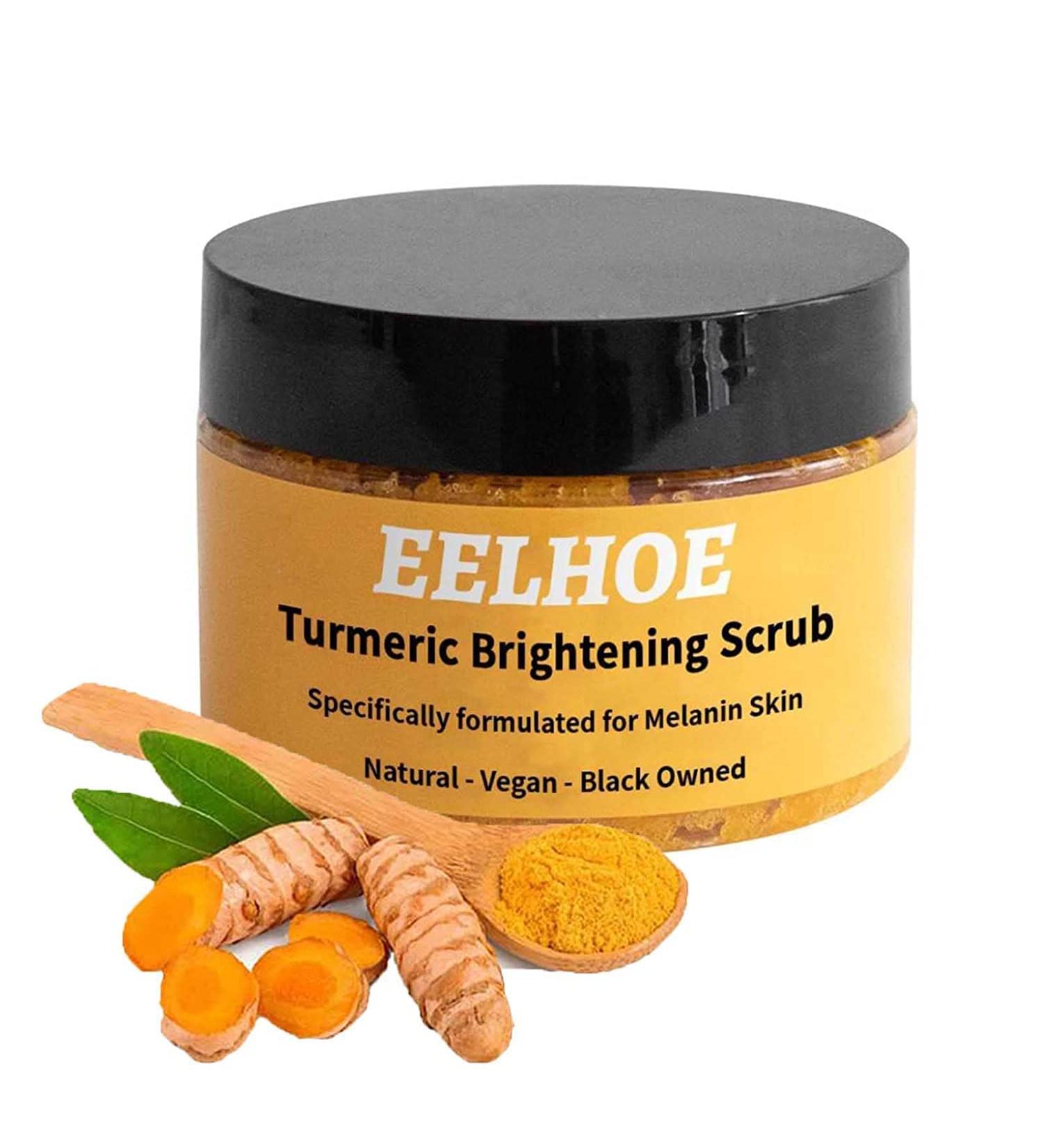 EXQST Lightening Turmeric Scrub for Dark Spots Natural Exfoliating Salt for Body and Face Natural Turmeric Scrub for Dark Spots Smoothing Exfoliator for Underarms - Buy Online on GoSupps.com