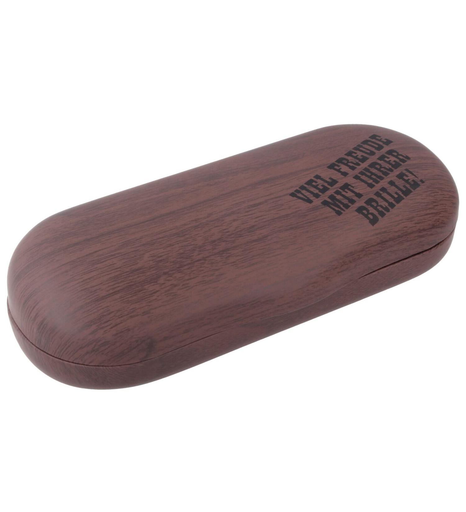 BIP Rustic hard-shell glasses case SUMATRA WOOD Lots of joy in wood look in dark brown