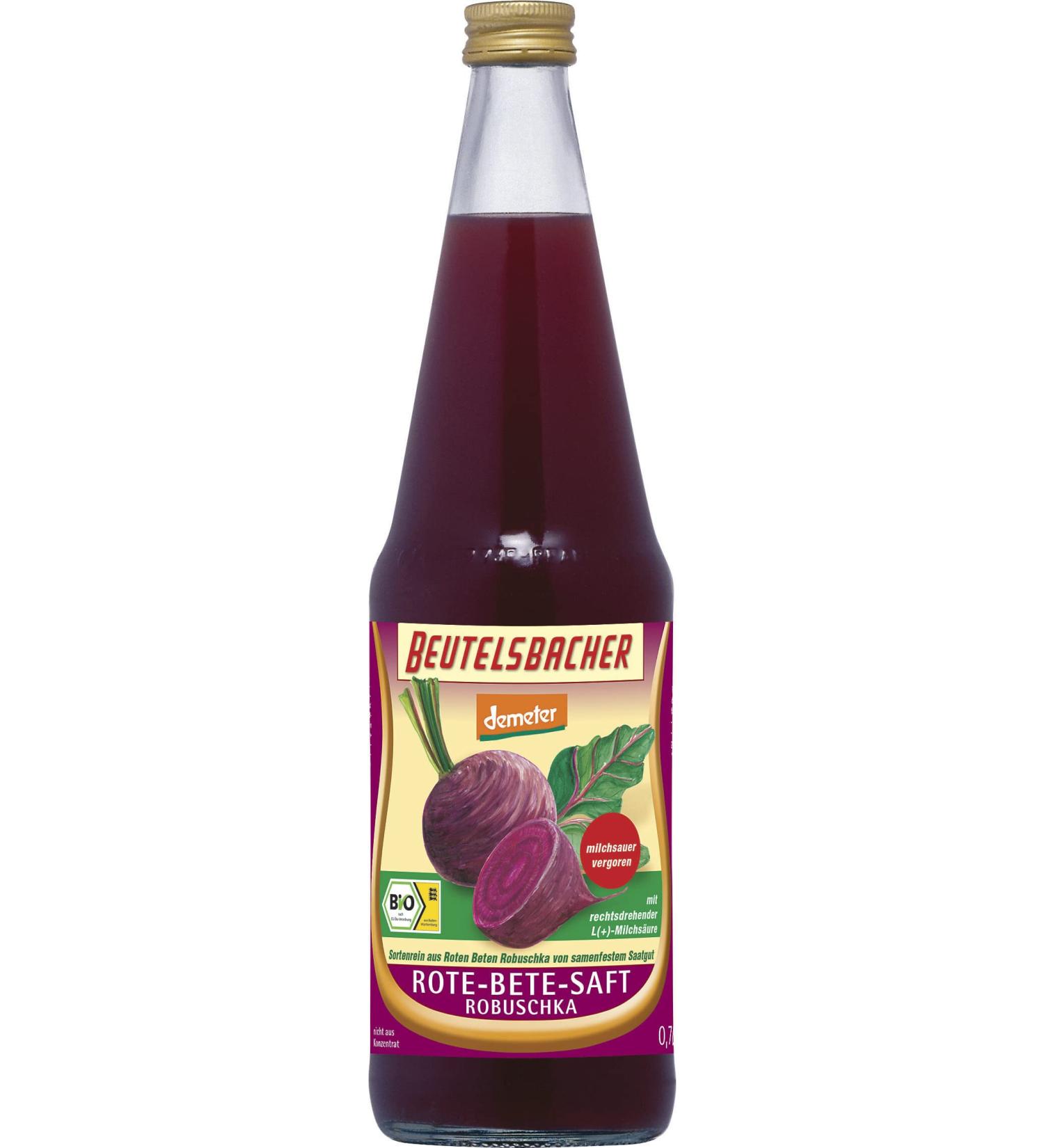 Beutelsbacher organic demeter beetroot juice lactic acid fermented (6 x 0.70 l) 700 ml (pack of 6)