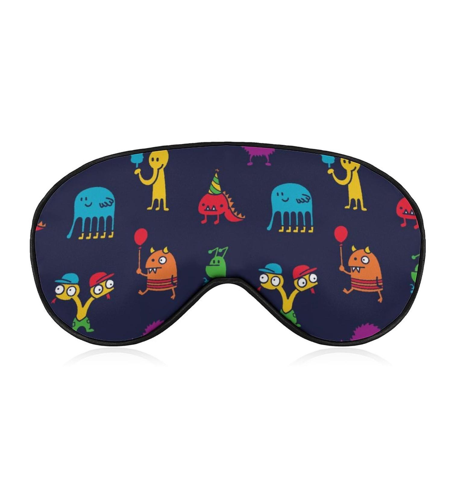 Monster Halloween Party Sleep Mask - Adjustable Eye Cover for Sleeping, Blocking Light - Ideal for Night Travel and Napping - Men and Women - Buy Online on GoSupps.com