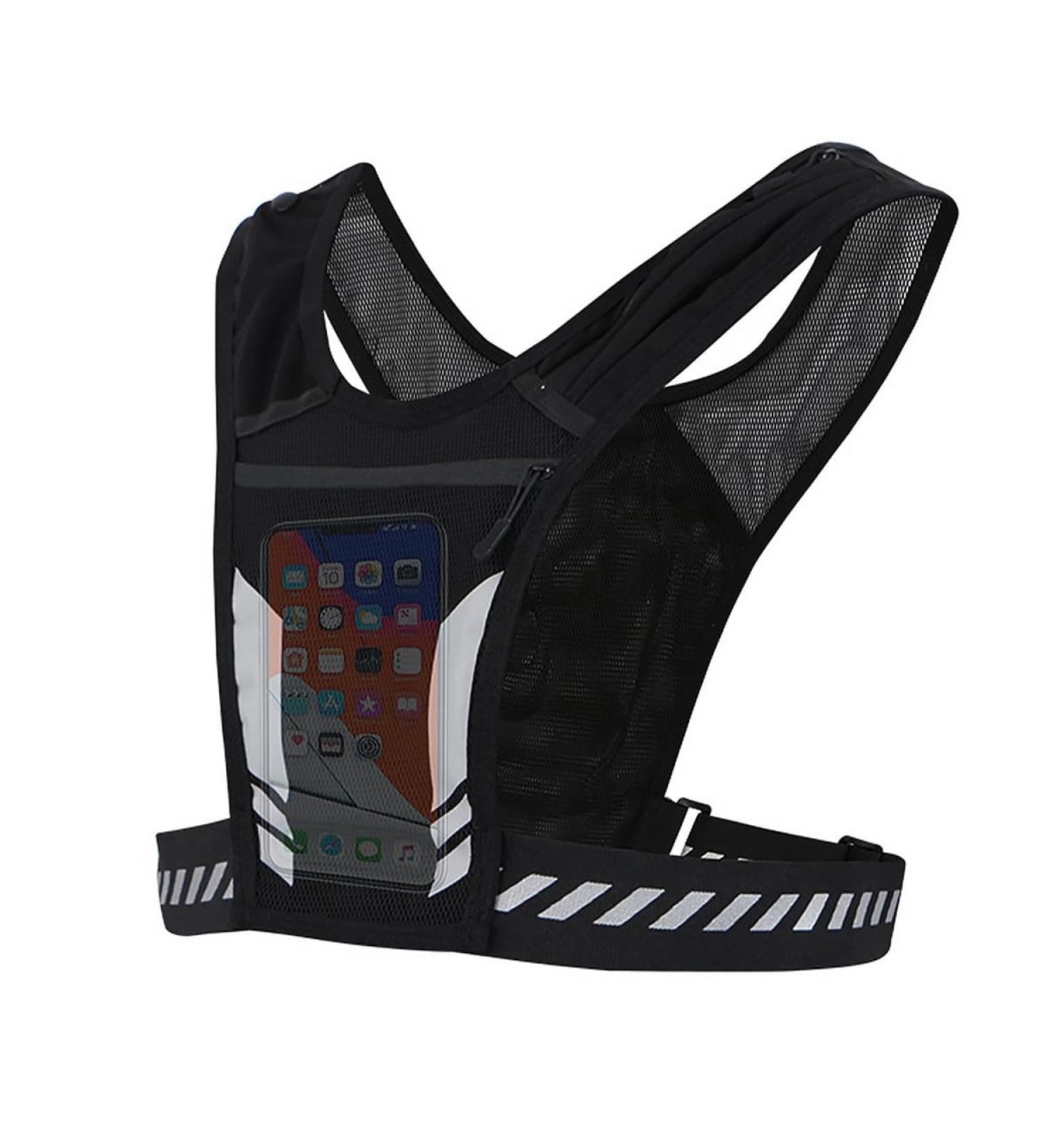 POFET Running Vest | Cell Phone Holder & Cup Holder | Reflective Night Running Gear for Men & Women - Shop Internationally! - Buy Online on GoSupps.com