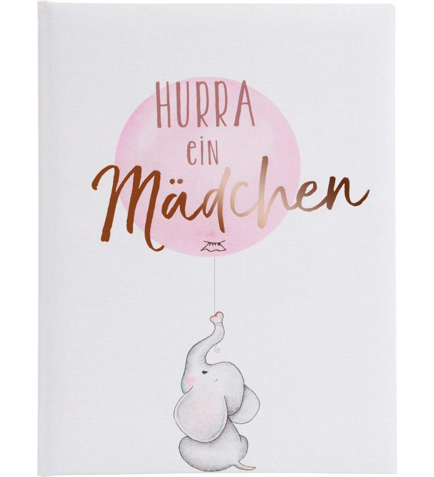 Goldbuch Baby Diary Hurray for Girls - Illustrated Newborn Memory Album with Ros Gold Embossing | 44 Pages | Baby Journal in Pink - Buy Online on GoSupps.com