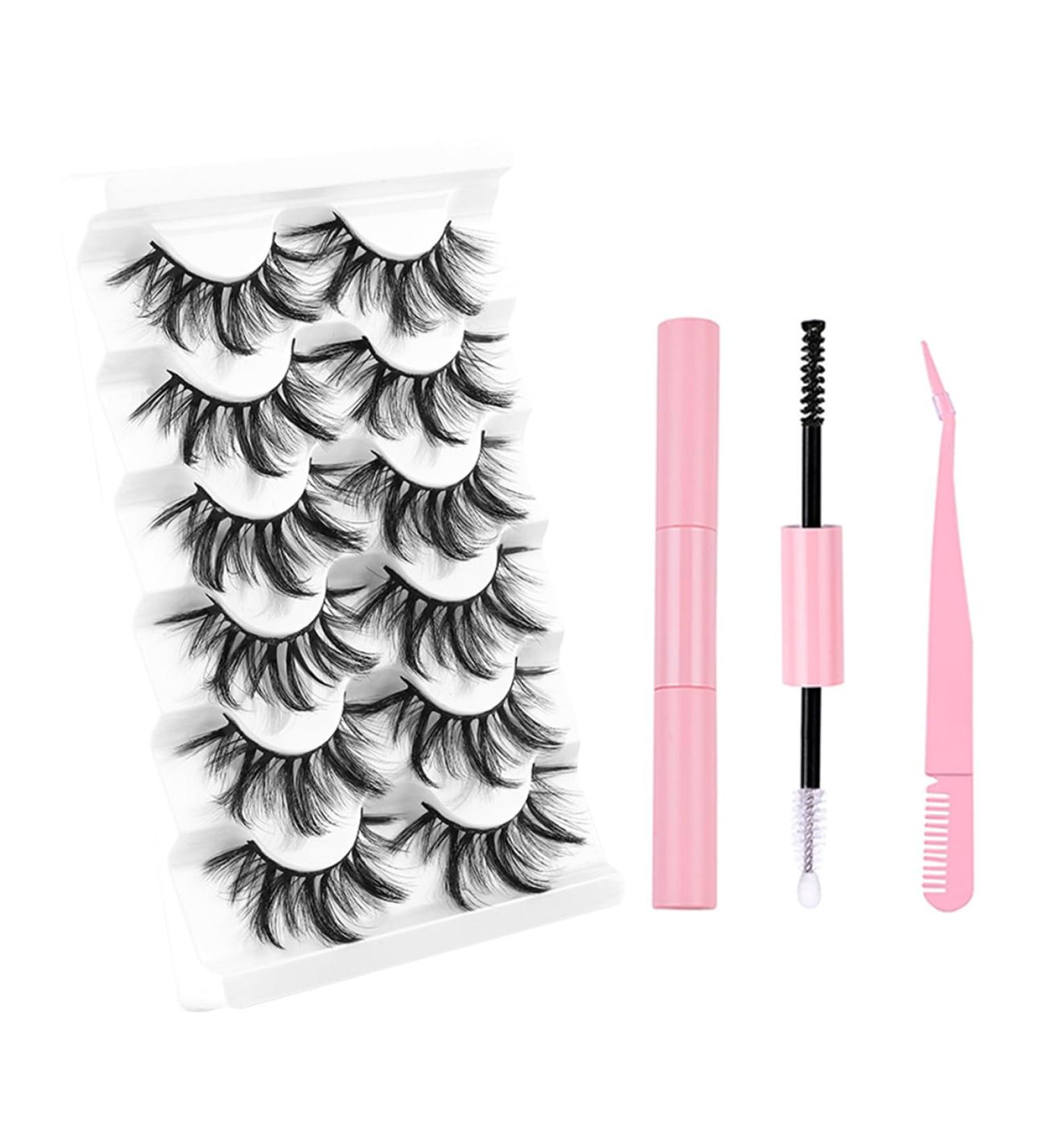 FAIRYGATE False Eyelashes Dramatic Lashes Faux Mink Fluffy Eyelash Wispy Strip Lash that Look Like Extensions Thick Volume Lashes 6 Pairs B5505 FGJSTB5505 - Buy Online on GoSupps.com