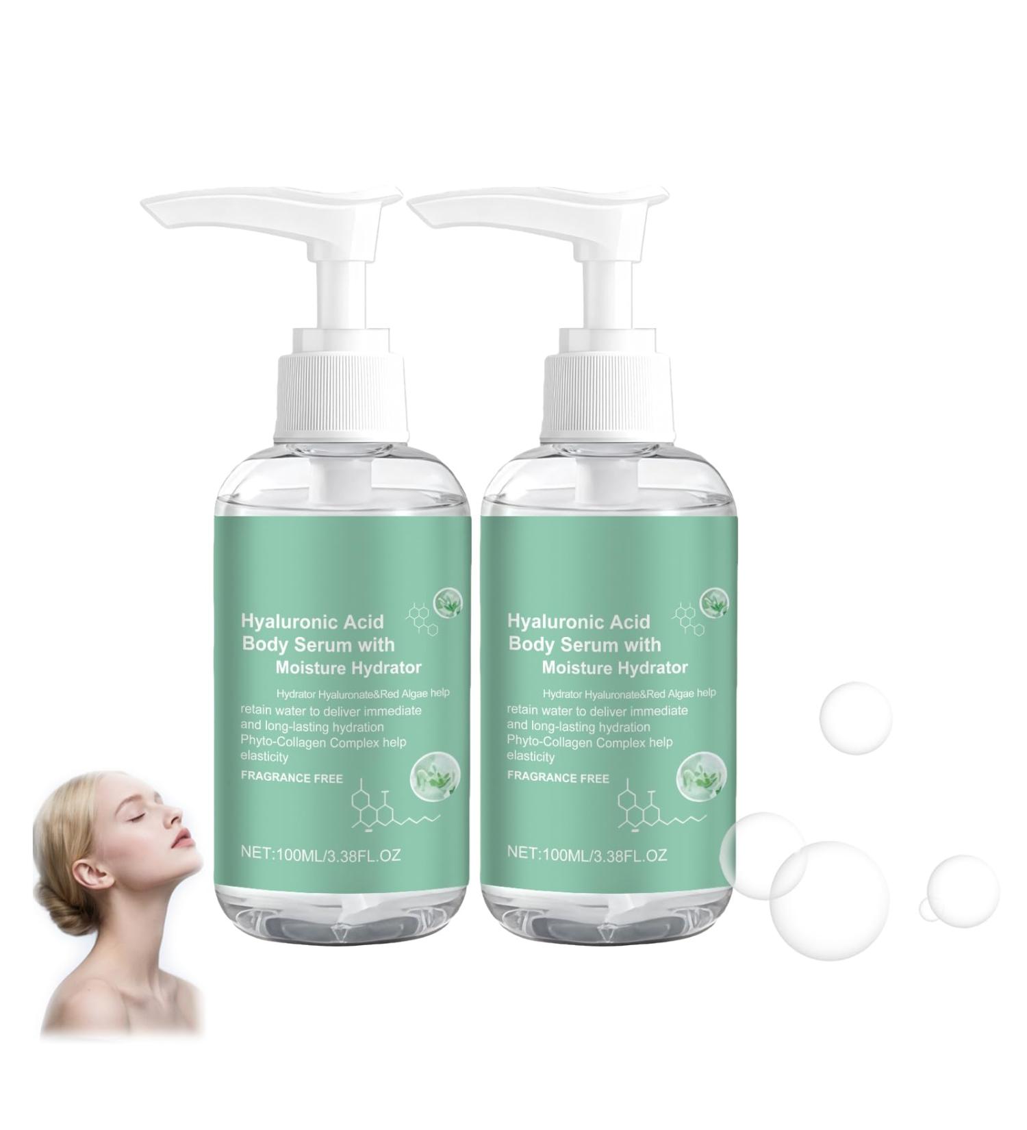  SKZKK Ha Body Hydrator Hyaluronic Acid Hydrating Body Serum Fast Absorbing Body Care for Intense Hydration and Smooth Skin Non-greasy Formula Suitable for All (2PCS) - Buy Online on GoSupps.com