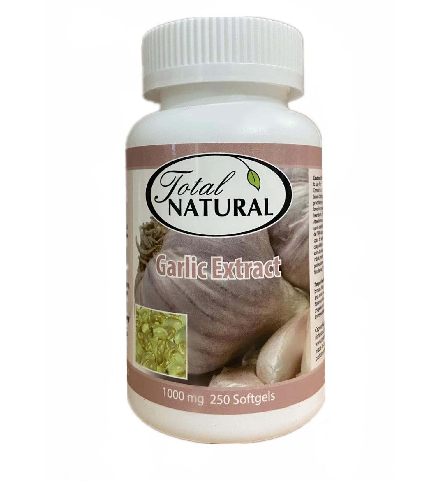 Garlic Extract 1000mg 250 Softgels 5 bottle by Total Natural Enhances The Immune System - Buy Online on GoSupps.com