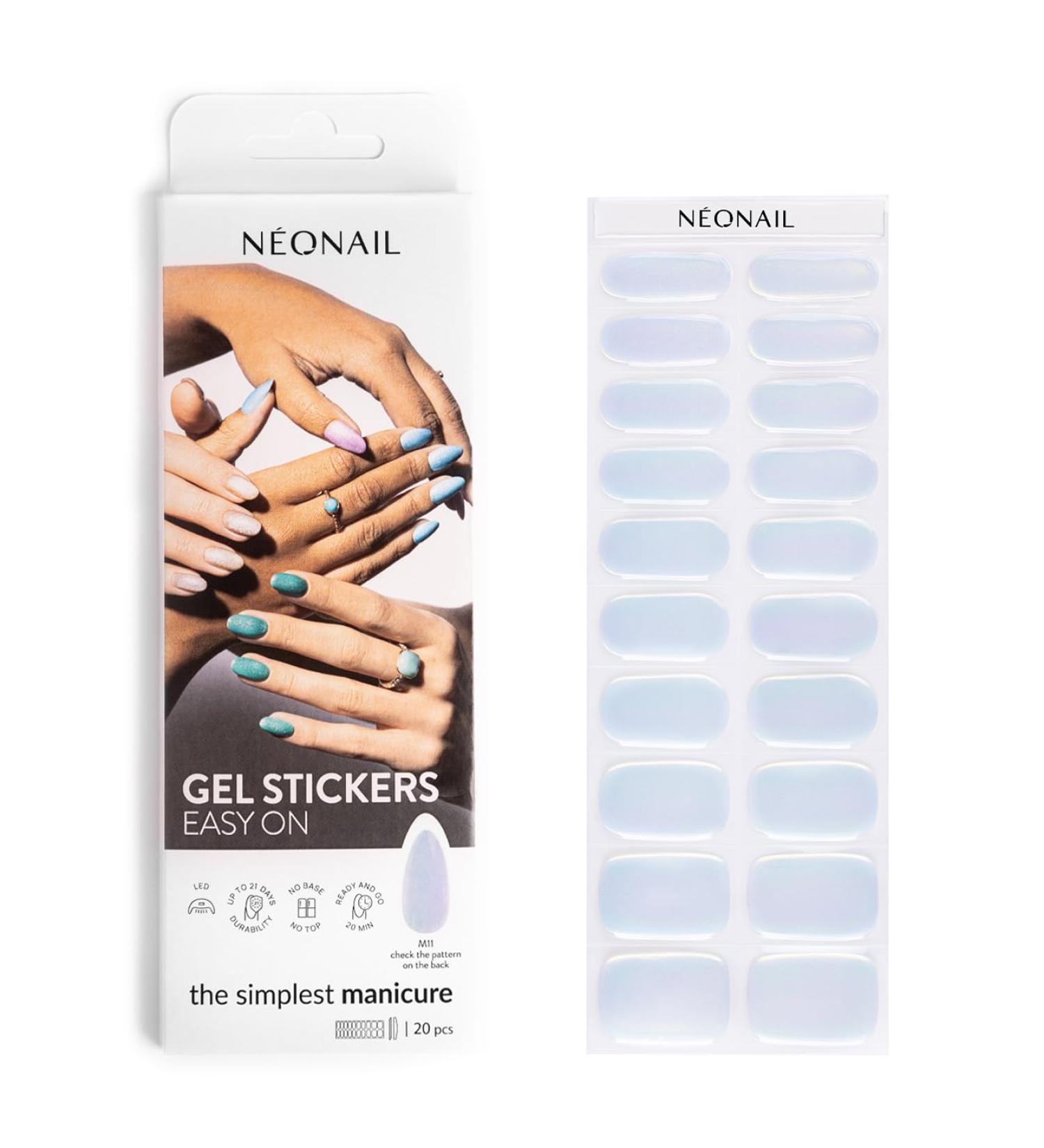 Neonail Gel UV Stickers M11 - 15 Multi Pattern Nail Stickers for Hands & Feet | Easy Application Gel Nail Decorations - Buy Online on GoSupps.com
