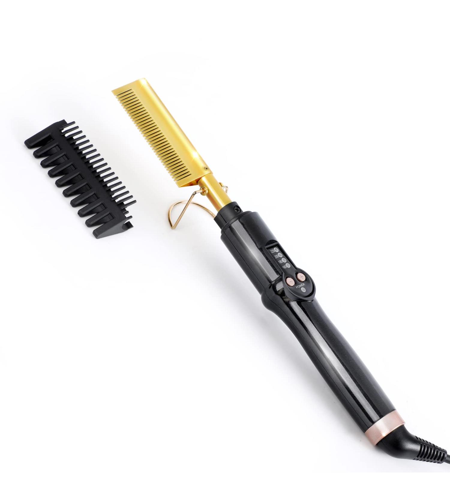Ten-Tatent Hot Comb Hair Straightener - Electric Ceramic Beard Straightening Brush - Buy Online on GoSupps.com