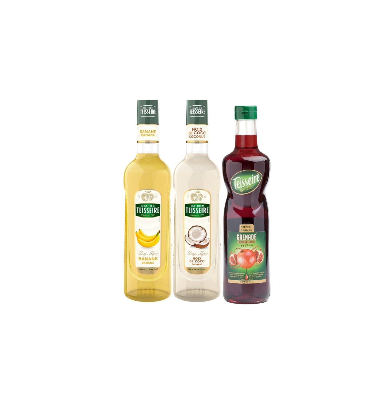 Assorted islands: banana coconut and pomegranate syrup - Buy Online on GoSupps.com