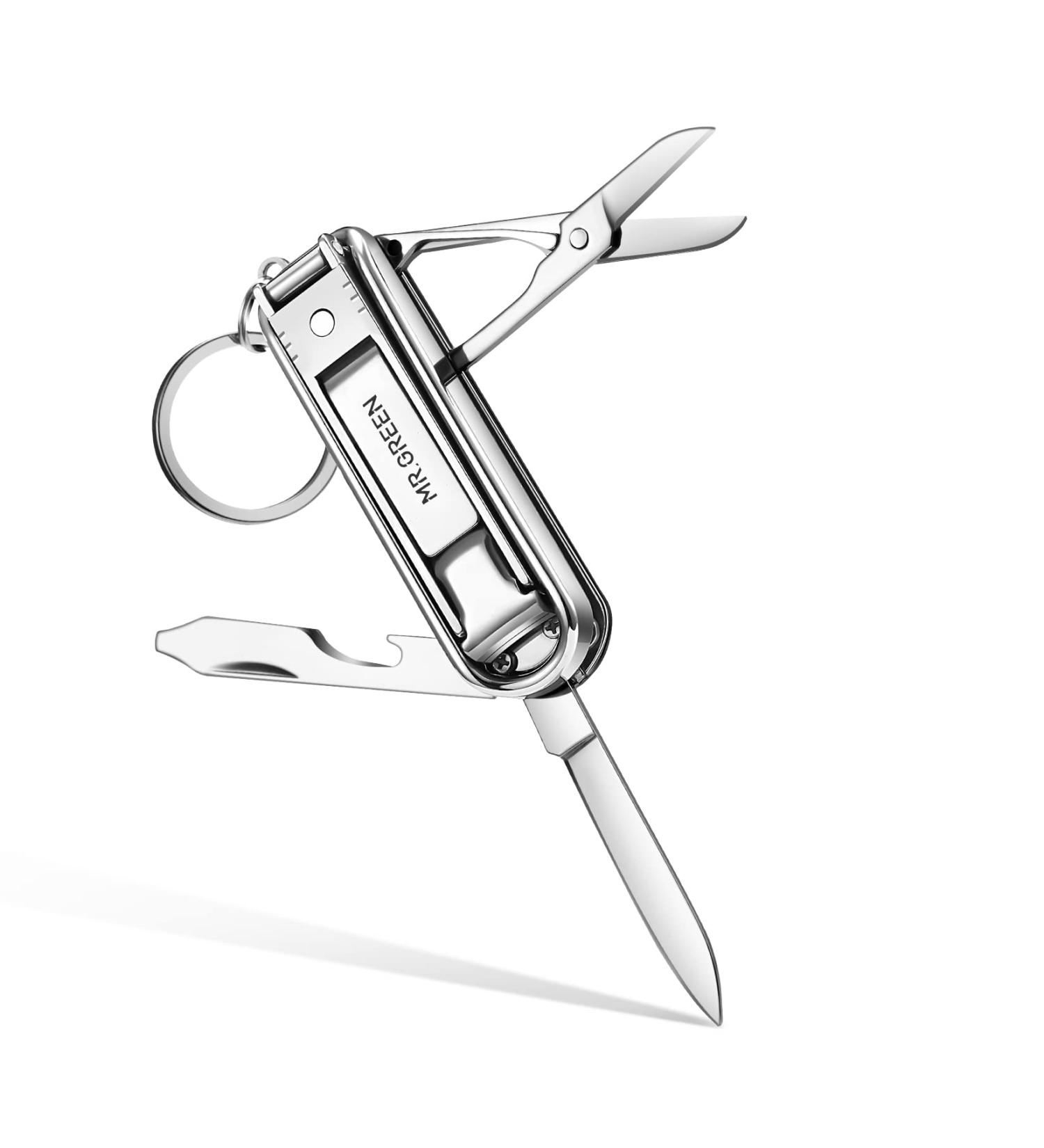 MR.GREEN Multifunctional Nail Clippers Stainless Steel Six Functions Nail Cutter Nail Files Small Knife Scissors (Small) - Buy Online on GoSupps.com