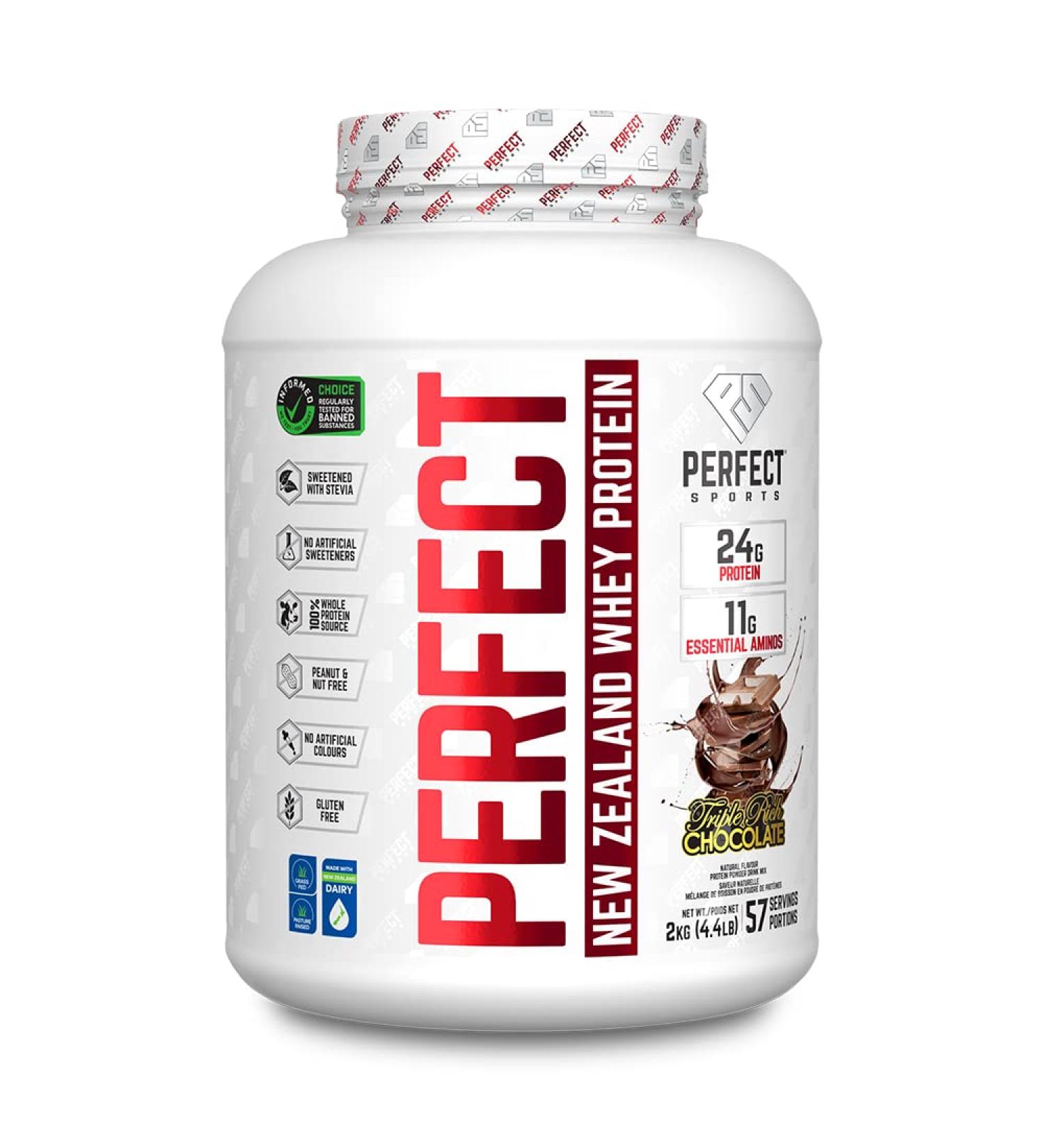 PERFECT - New Zealand Whey Protein Grass Fed (Triple Rich Chocolate 4.4lb) Triple Rich Dark Chocolate 2 kg (Pack of 1) - Buy Online on GoSupps.com