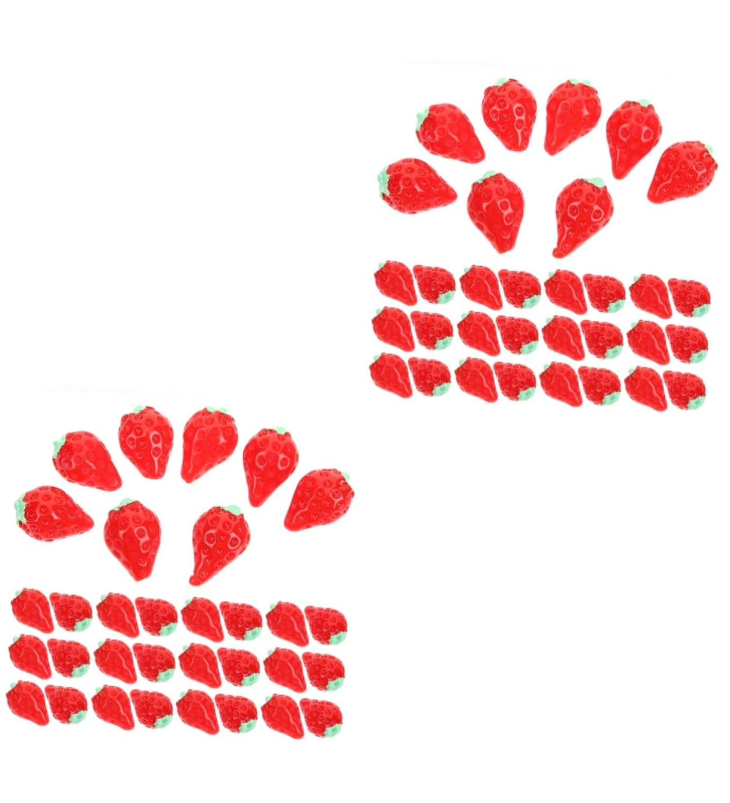 Zerodeko 60 Pcs Simulation Three-dimensional Fruit Minatures Crafts Artificial Fruit Toy Fruit Charms Strawberry Blue Plant Pots Indoor Miniatures Cake Decorations Phone Case Resin Earrings - Buy Online on GoSupps.com