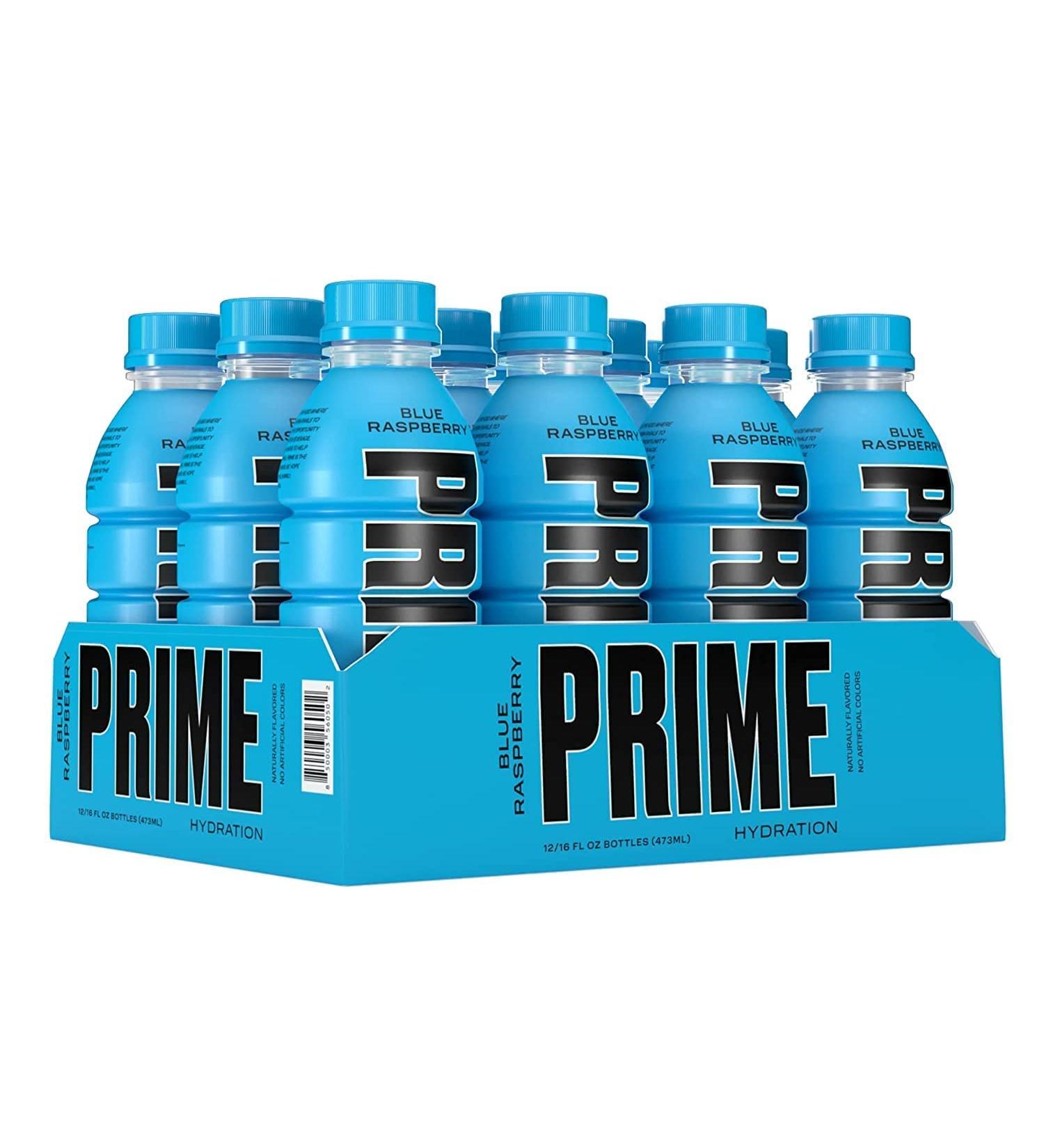 12x Prime Hydration Energy Drinks by Logan Paul & KSI - 500ml (16.9 Fluid oz) - Naturally Flavoured with Zero Sugar Boost Energy and Caffeine Free (Pack of 12) (Blue Raspberry) - Buy Online on GoSupps.com