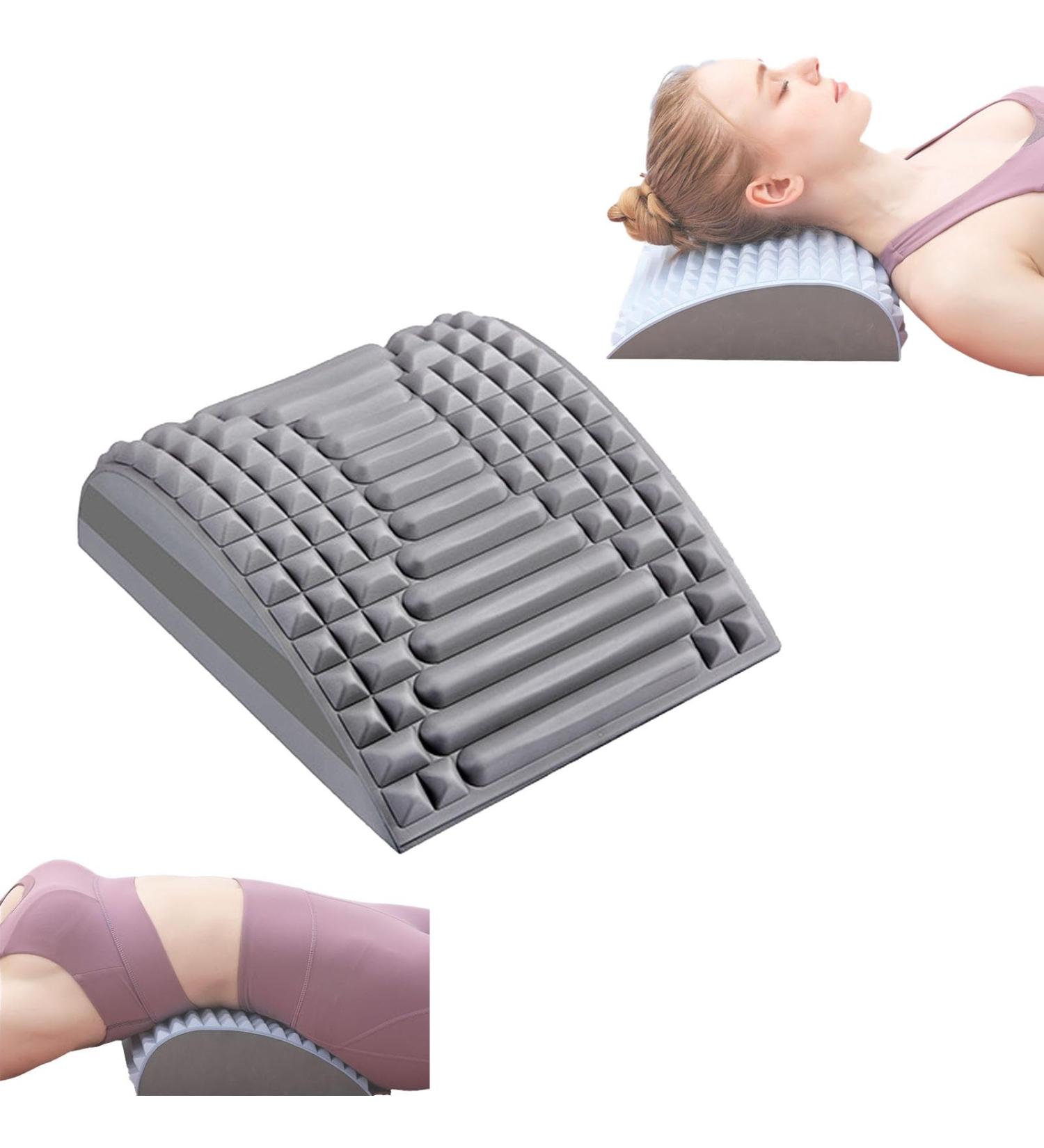 CAEPAL Refresh - Neck & Back Stretcher Back Neck Cracker for Lower Back Pain Relief Sciatica Pain Relief Lumbar Support Herniated Disc Lumbar Soothing Device for Herniated Disc (Grey) - Buy Online on GoSupps.com