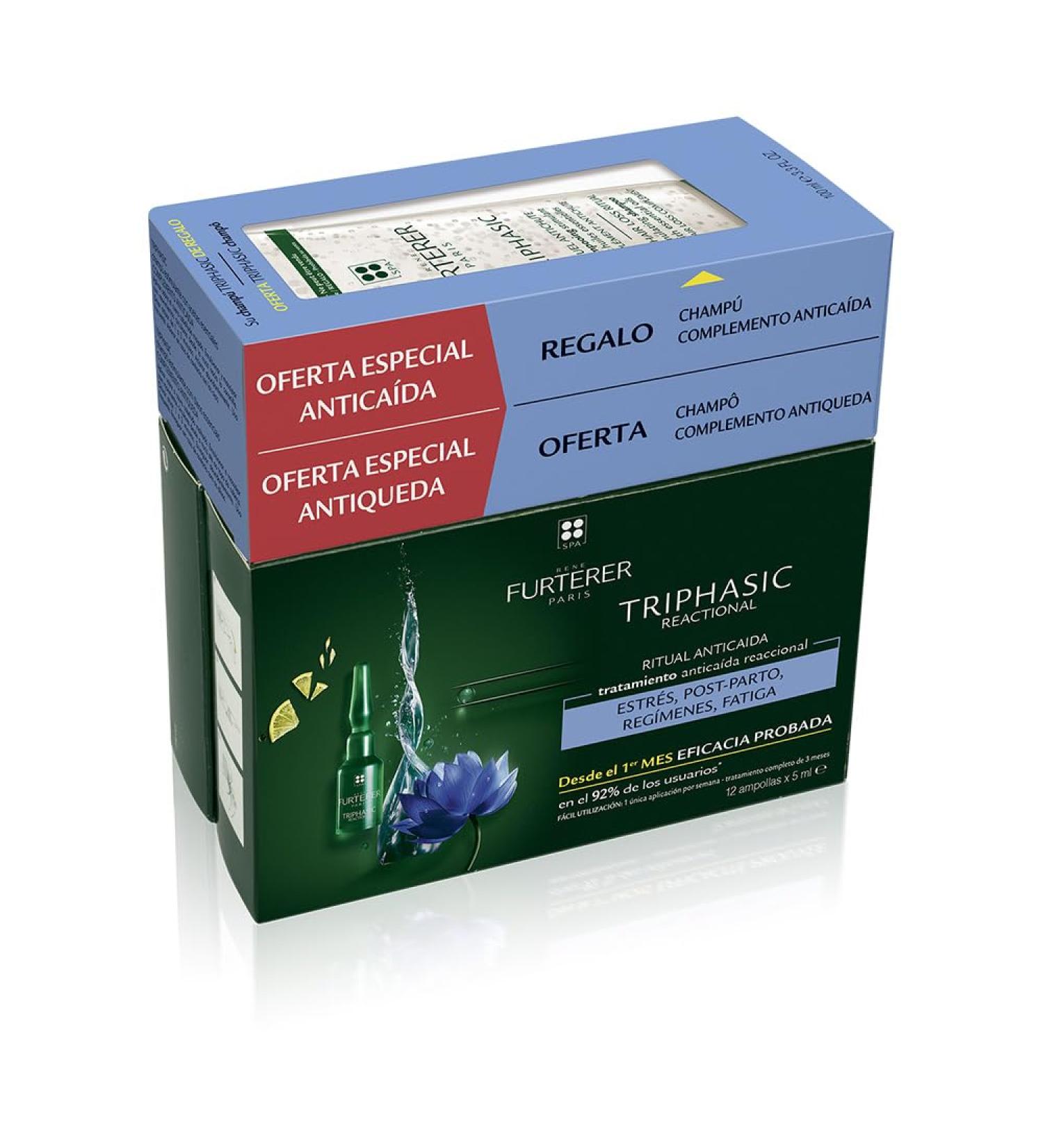 Ren Furterer Triphasic Reactional treatment for temporary hair loss 12 ampoules 40 g