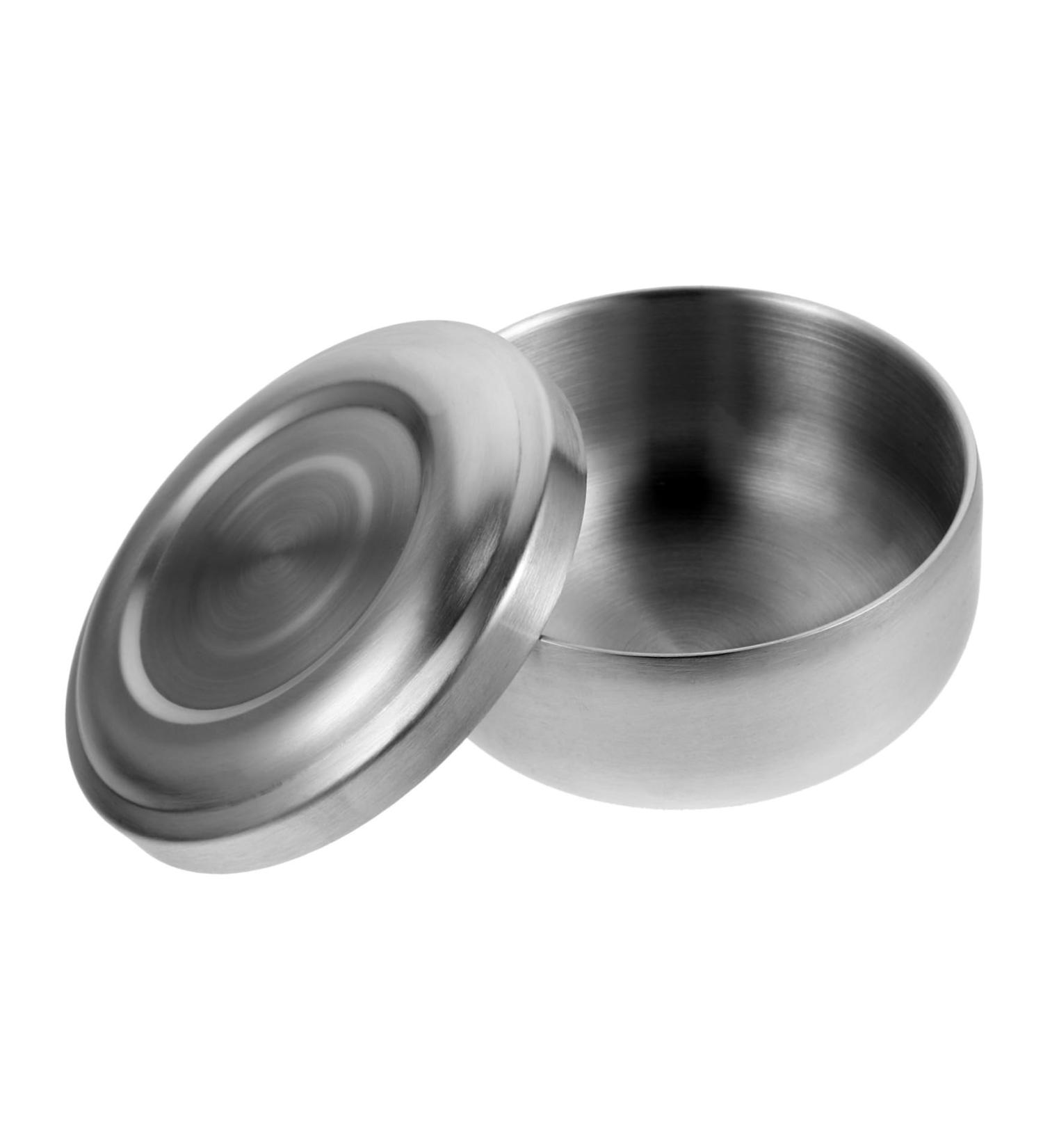 Frcolor Stainless Steel Shaving Bowl with Lid - Travel-Friendly Men's Shaving Shell for Salon Use | Perfect for Beard Care - Buy Online on GoSupps.com