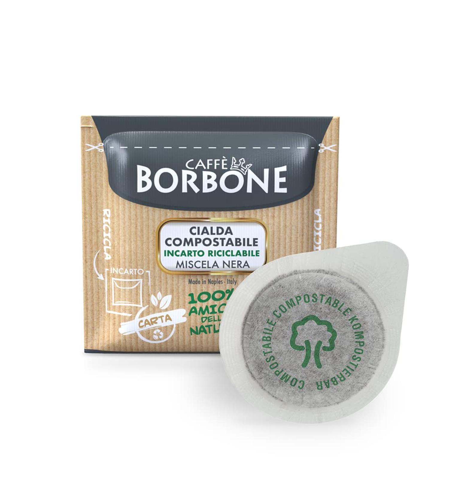 Caff Borbone Compostable Coffee Pods - 100 ESE System Compatible Black Mix - Eco-Friendly & Recyclable Packaging - Buy Online on GoSupps.com