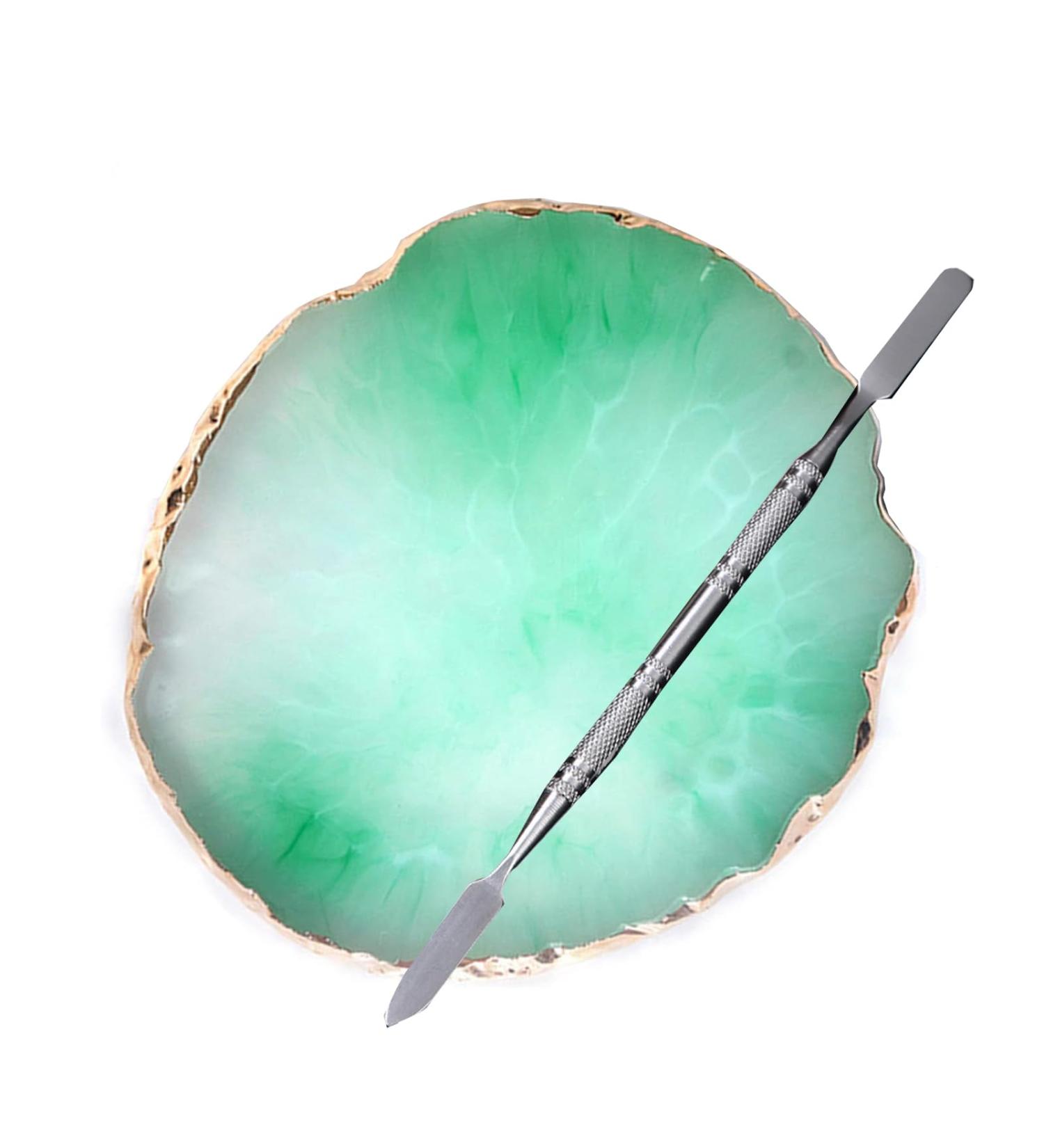 Resin Nail Art Palette Gel Nail Polish Mixing Set with Stirring Rod (Green) for Perfect Nail Designs | International Shipping Available - Buy Online on GoSupps.com